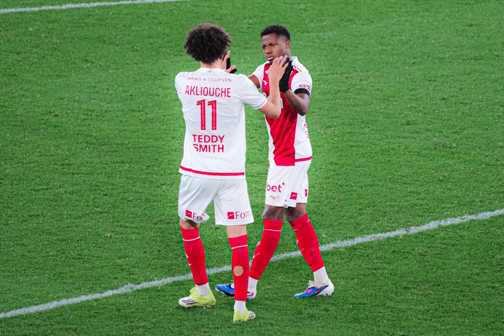 Ansu Fati, después de marcar un gol ante el Lorient.