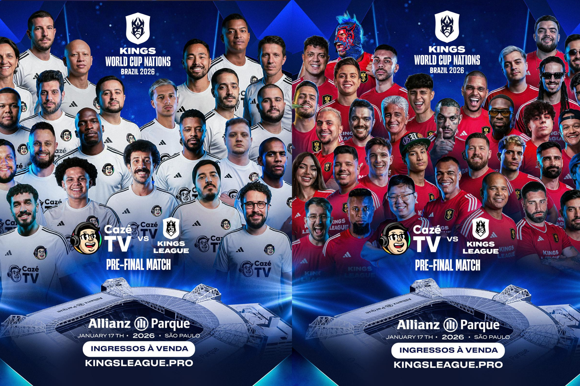 Equipos del partido de las estrellas de la Kings World Cup Nations
