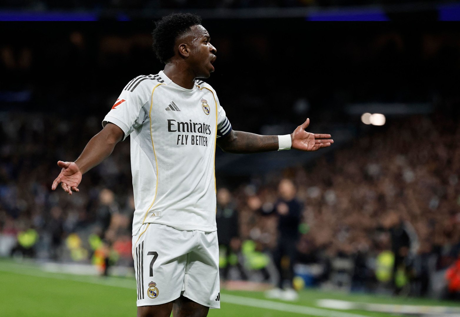 Vinicius, en un partido con el Real Madrid