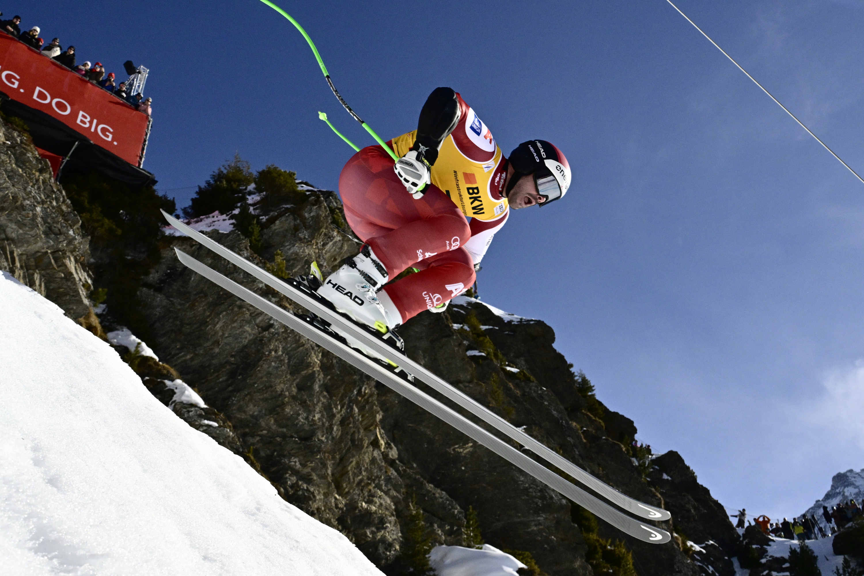 Vincent Kriechmayr, en pleno salto.