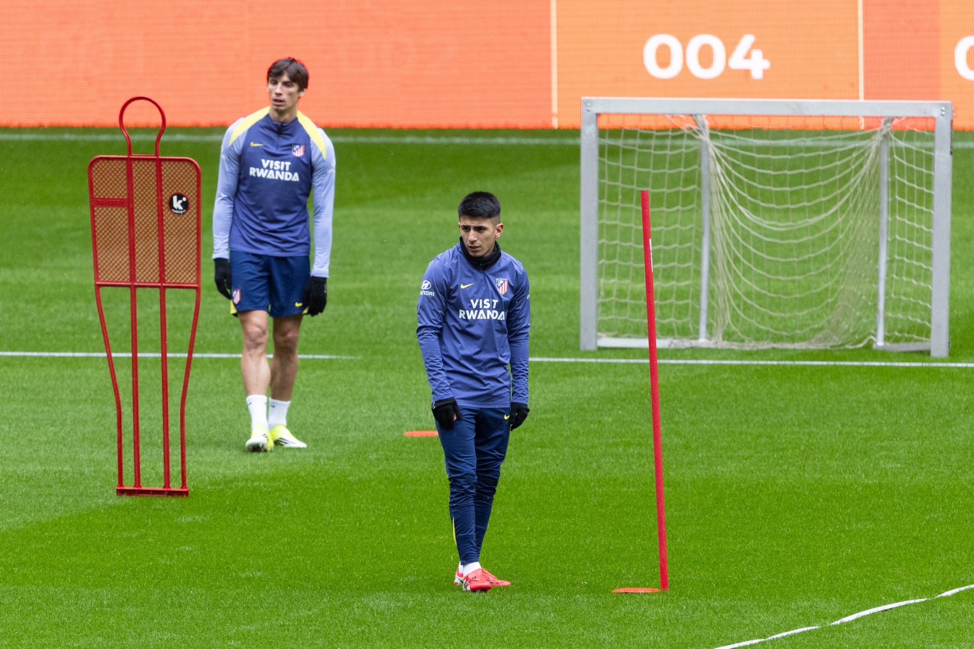 Almada, durante el entrenamiento previo al duelo ante el Alavés.