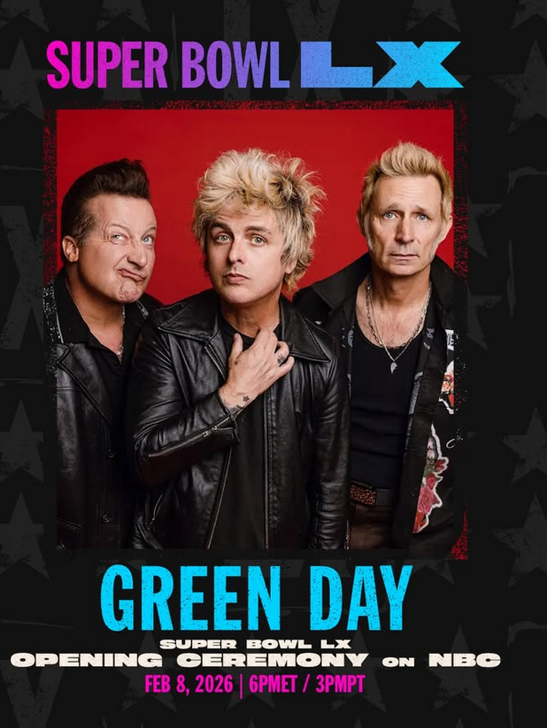 NFL announces Green Day for Super Bowl LX opening ceremony