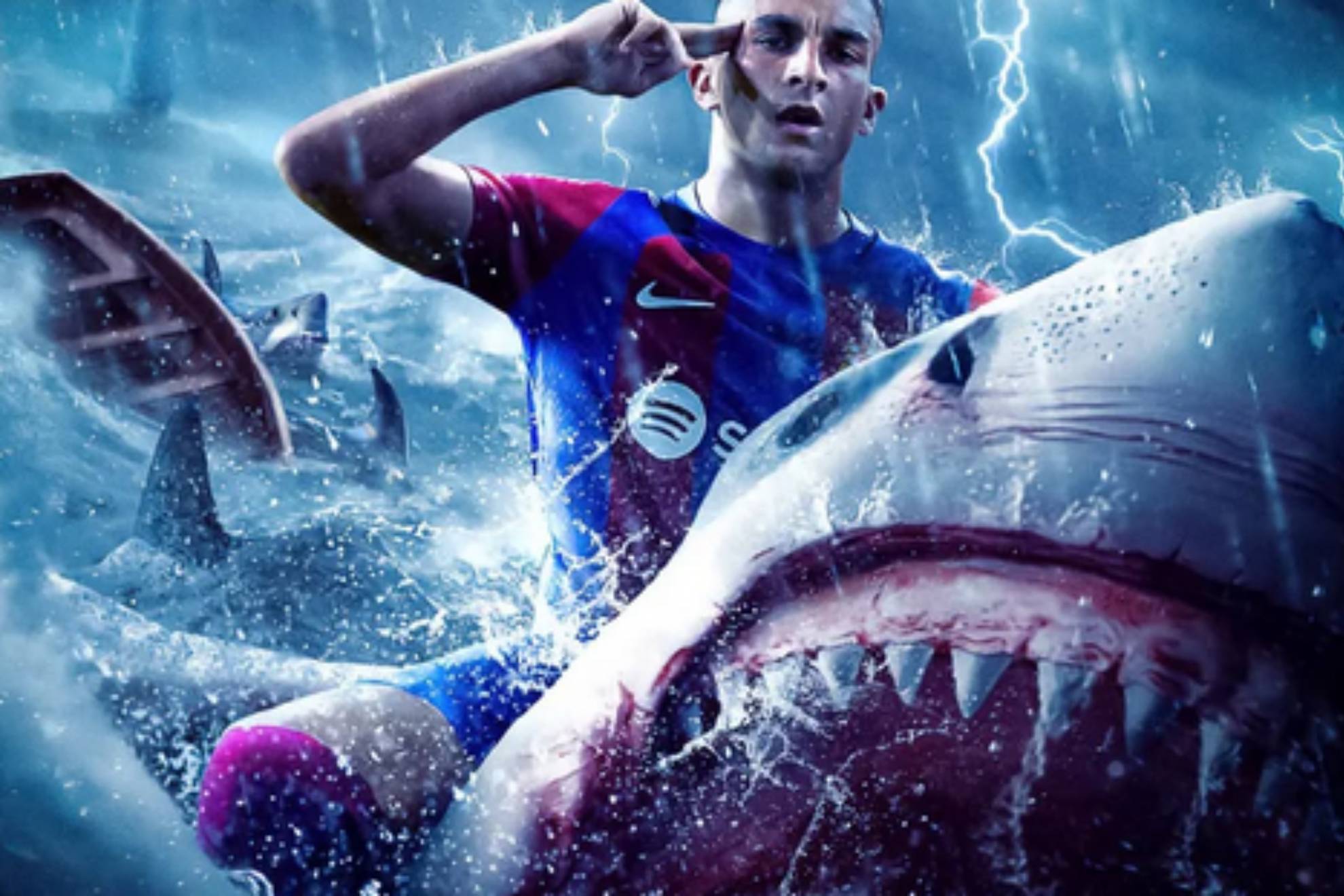 La Real Sociedad trolea al Barcelona en clave escualo: "¿Tiburones en Donostia?..."