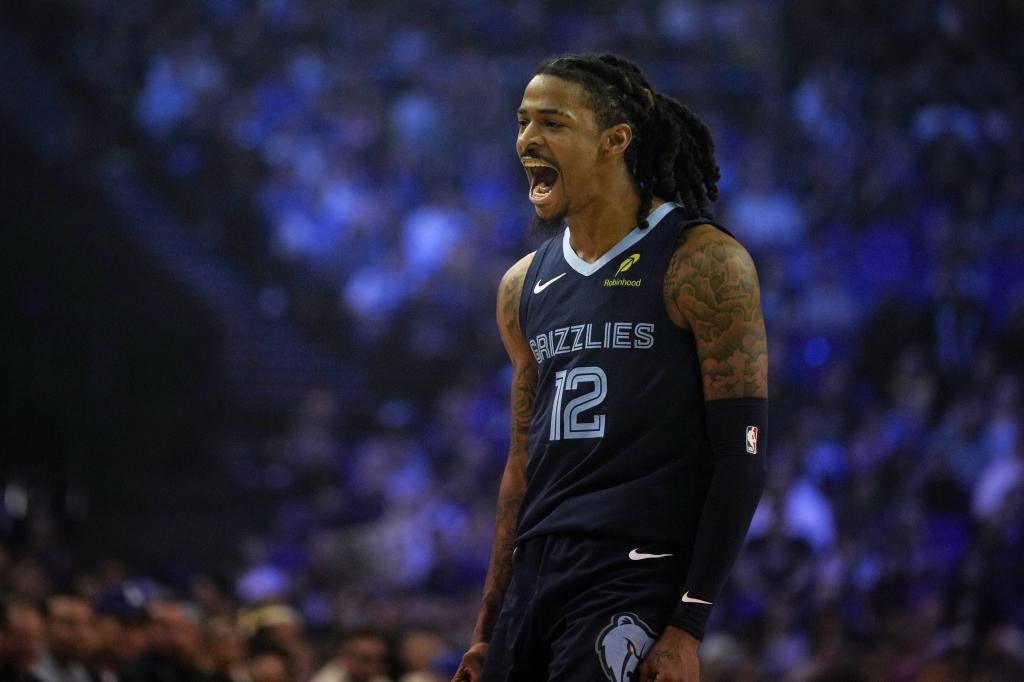 Ja Morant, durante el partido entre Grizzlies y Magic disputado en Londres.