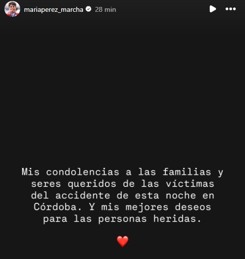 Mensaje de María Pérez