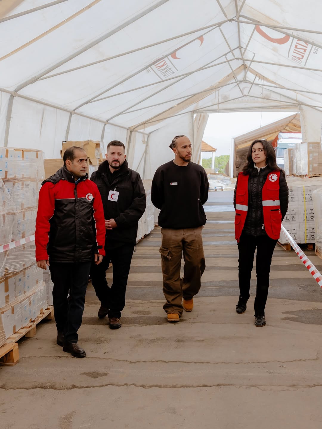 Hamilton, en su visita en Jordania.