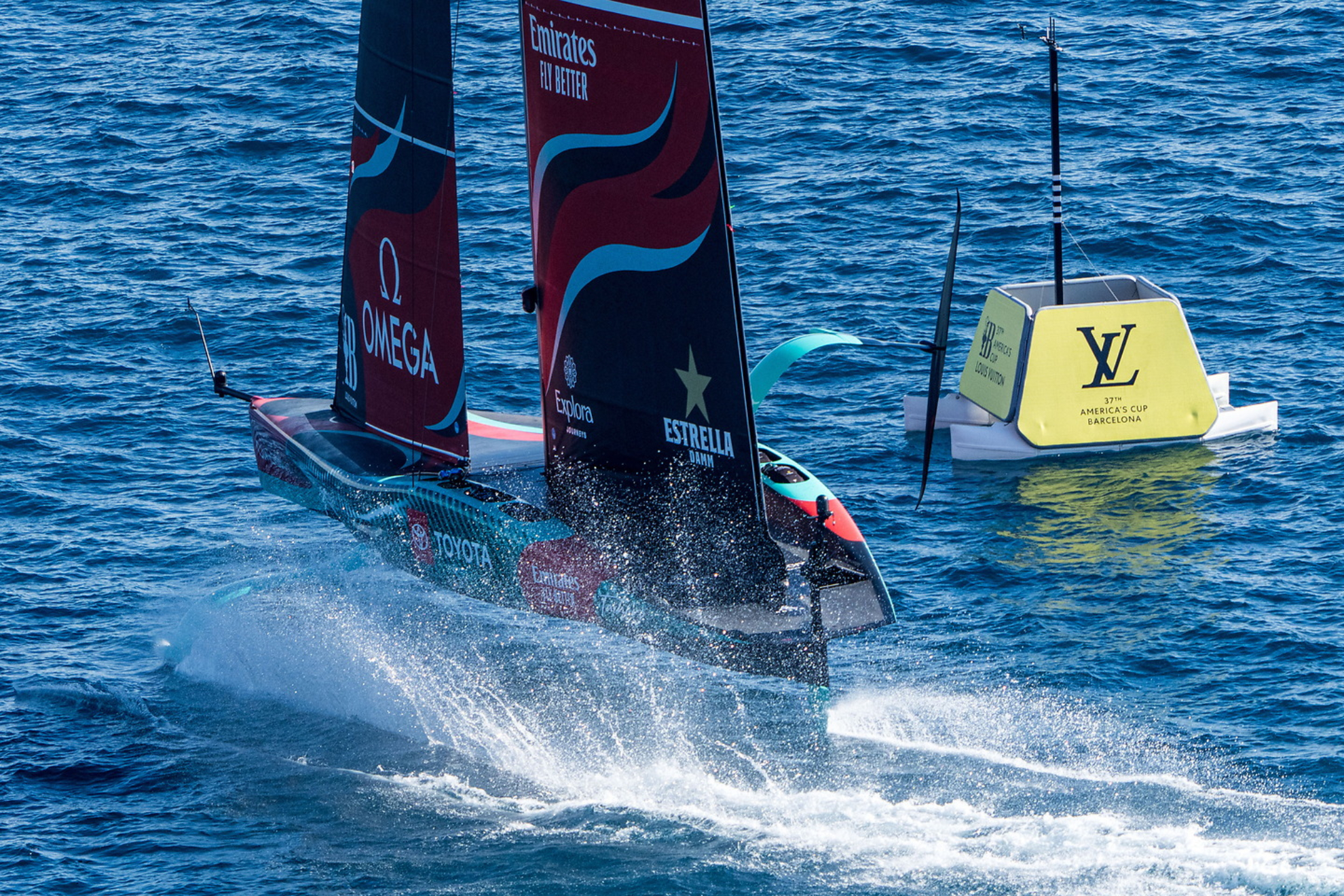 El Emirates Team New Zealand, en la última edición en Barcelona.