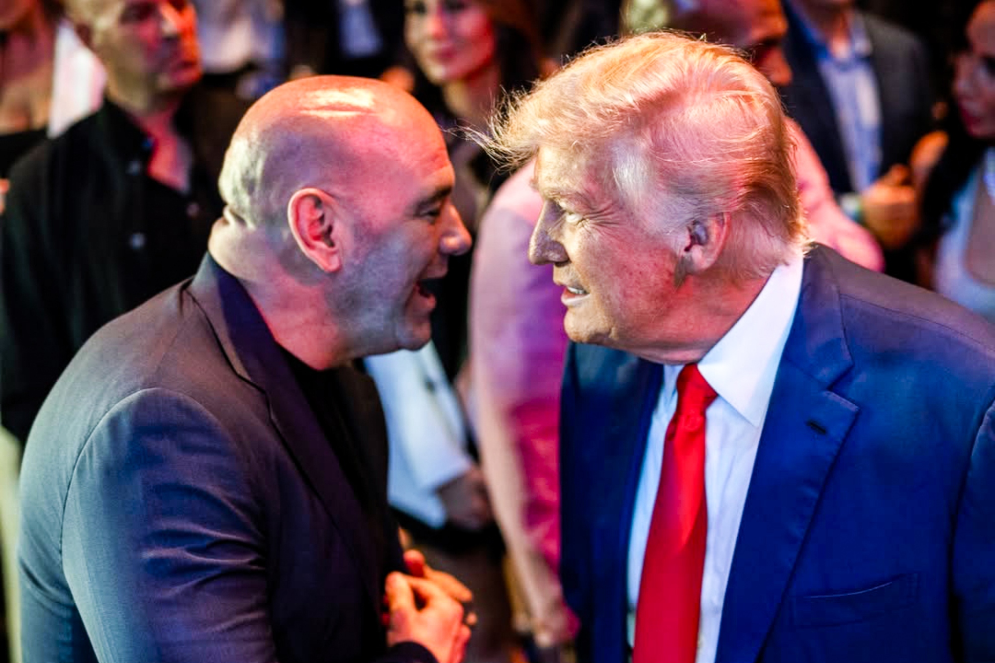 Dana White y Donald Trump, en un evento de UFC.
