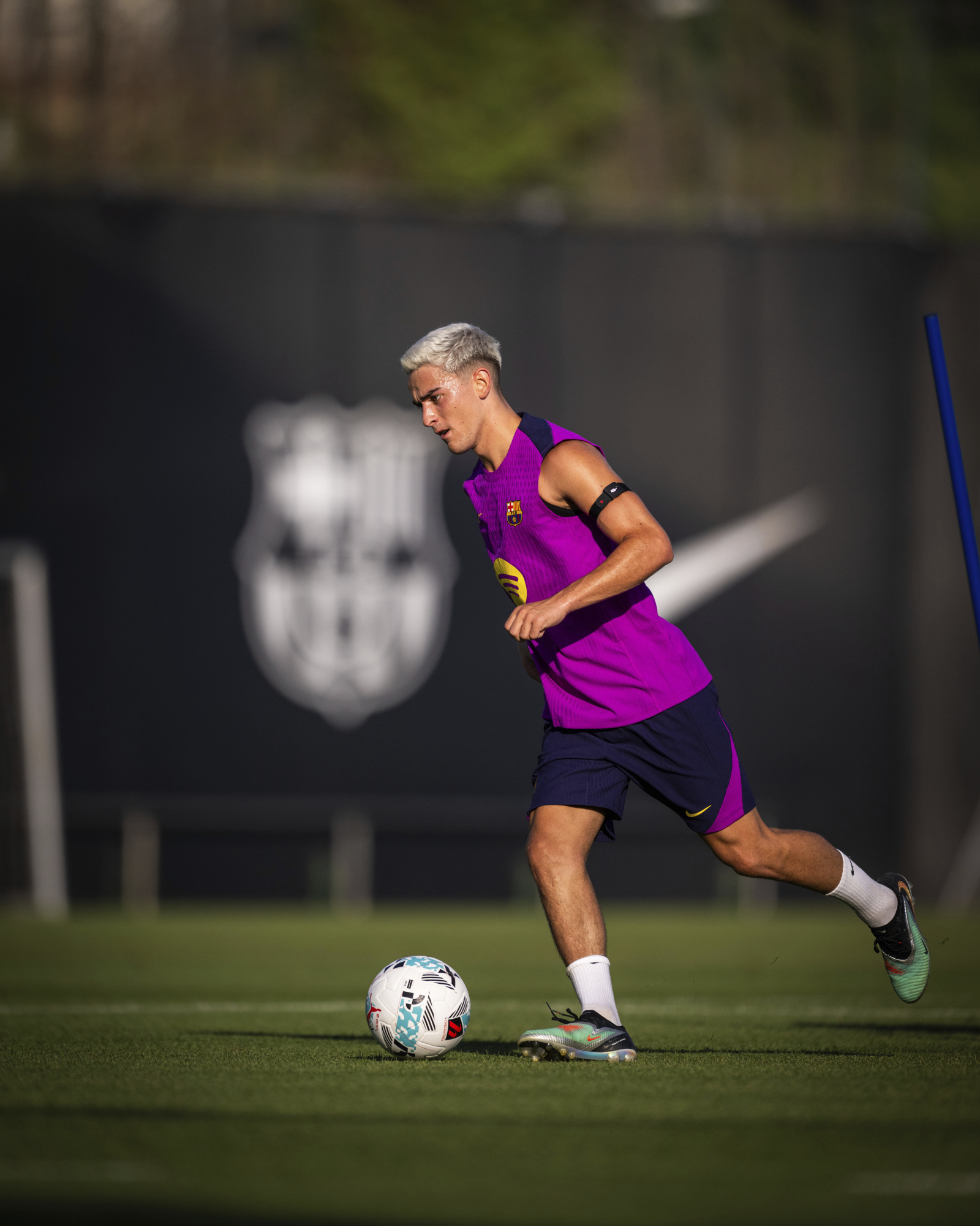 Gavi, en un entrenamiento.