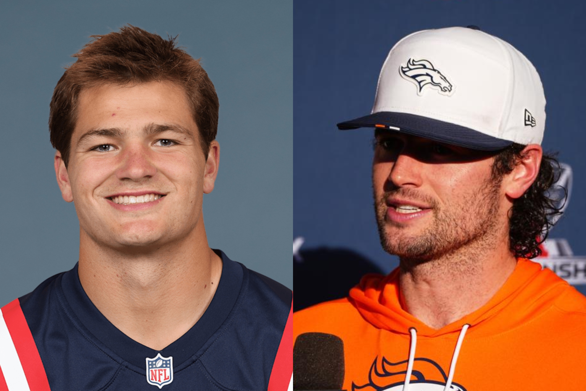 Drake Maye y Jarrett Stidham.