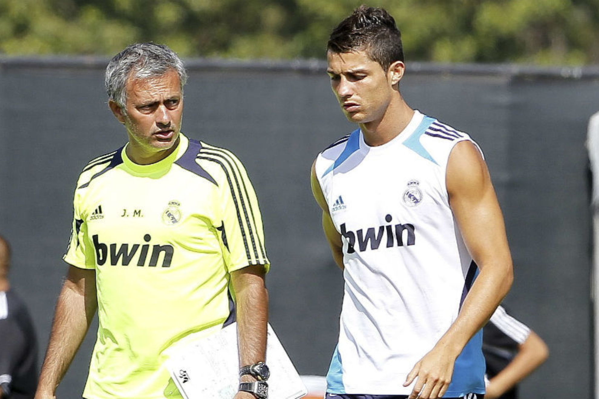 Mourinho, con Cristiano durante su época en el Real Madrid.