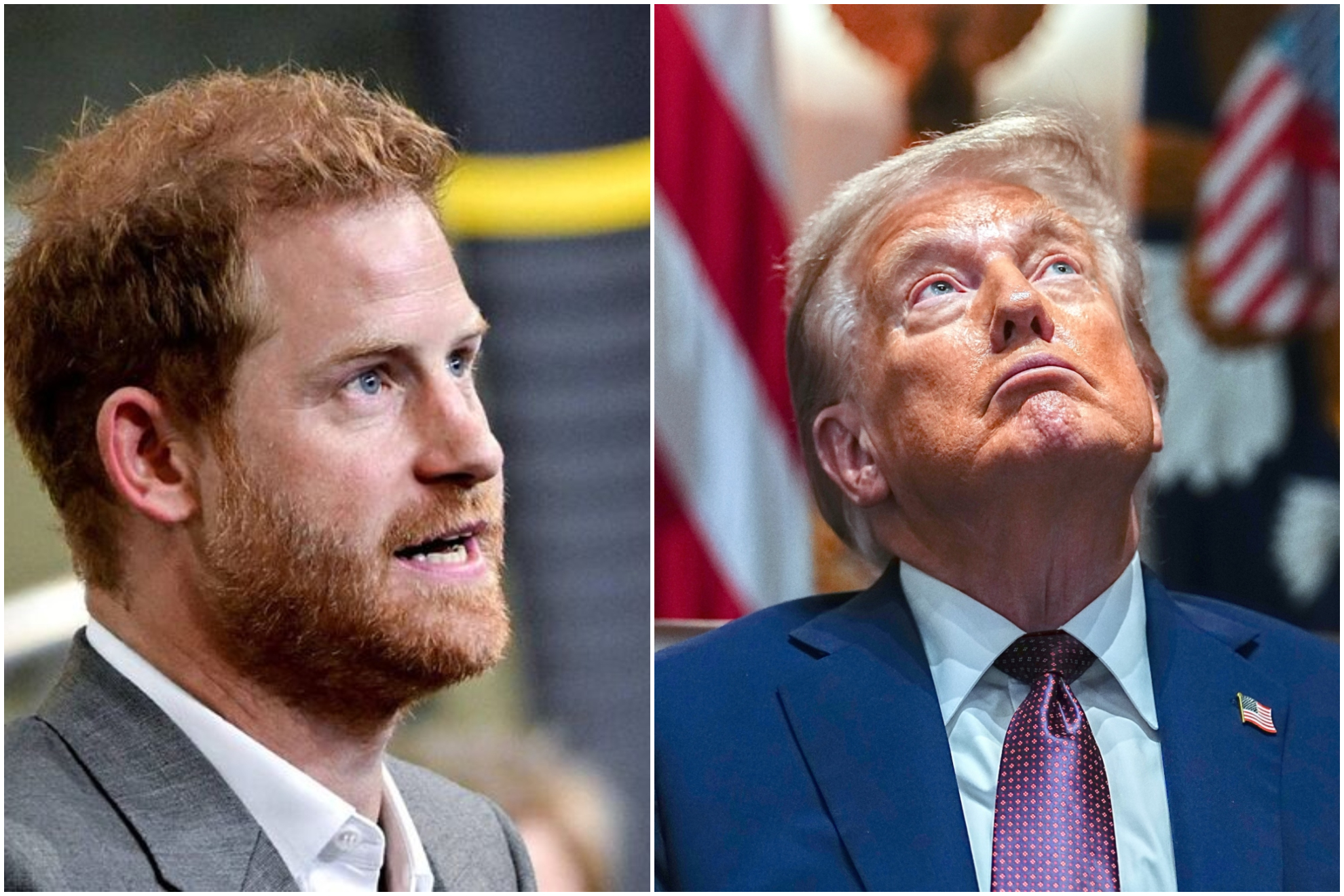 El príncipe Harry y Donald Trump.