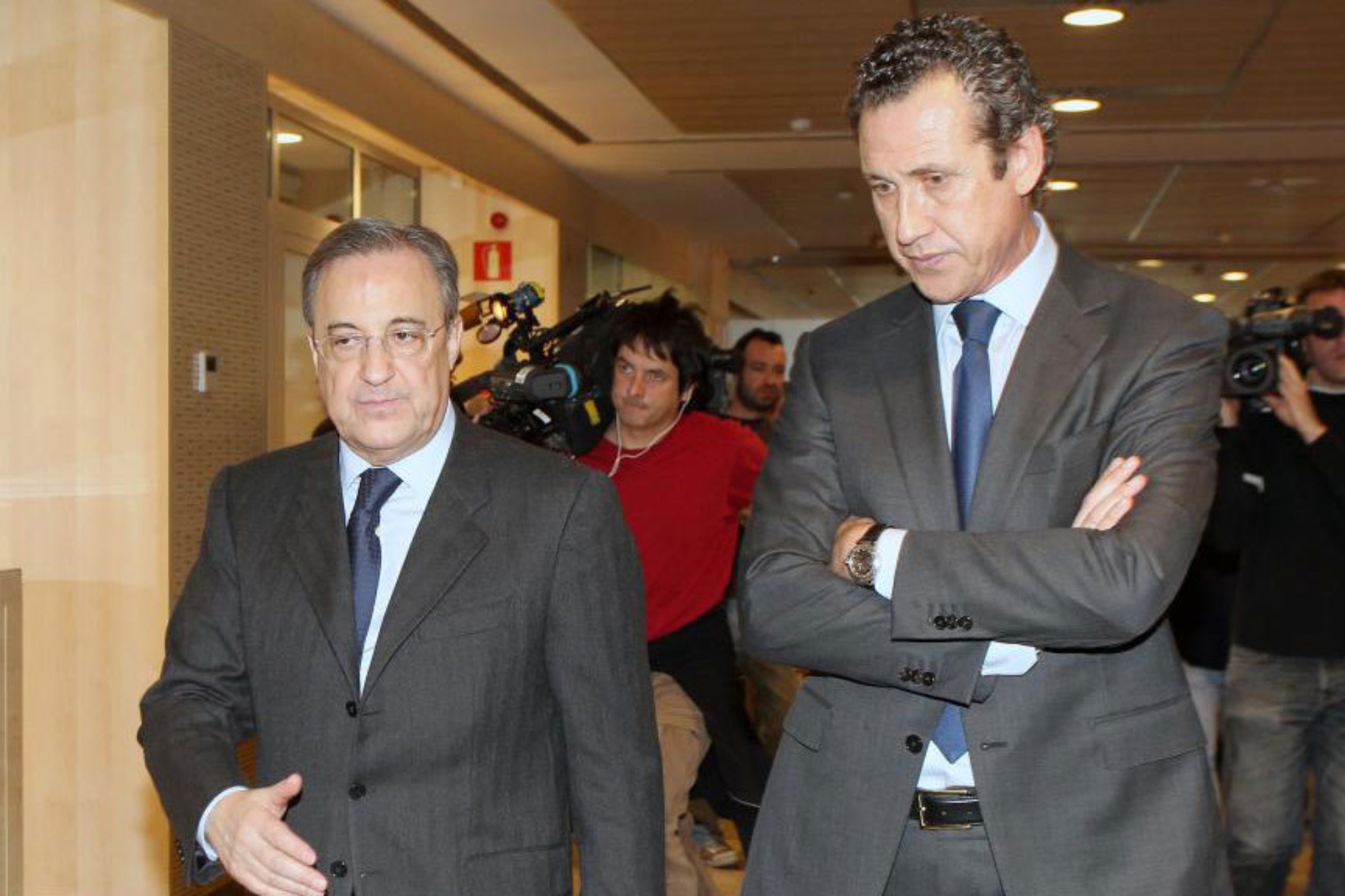 Florentino Pérez, con Valdano.