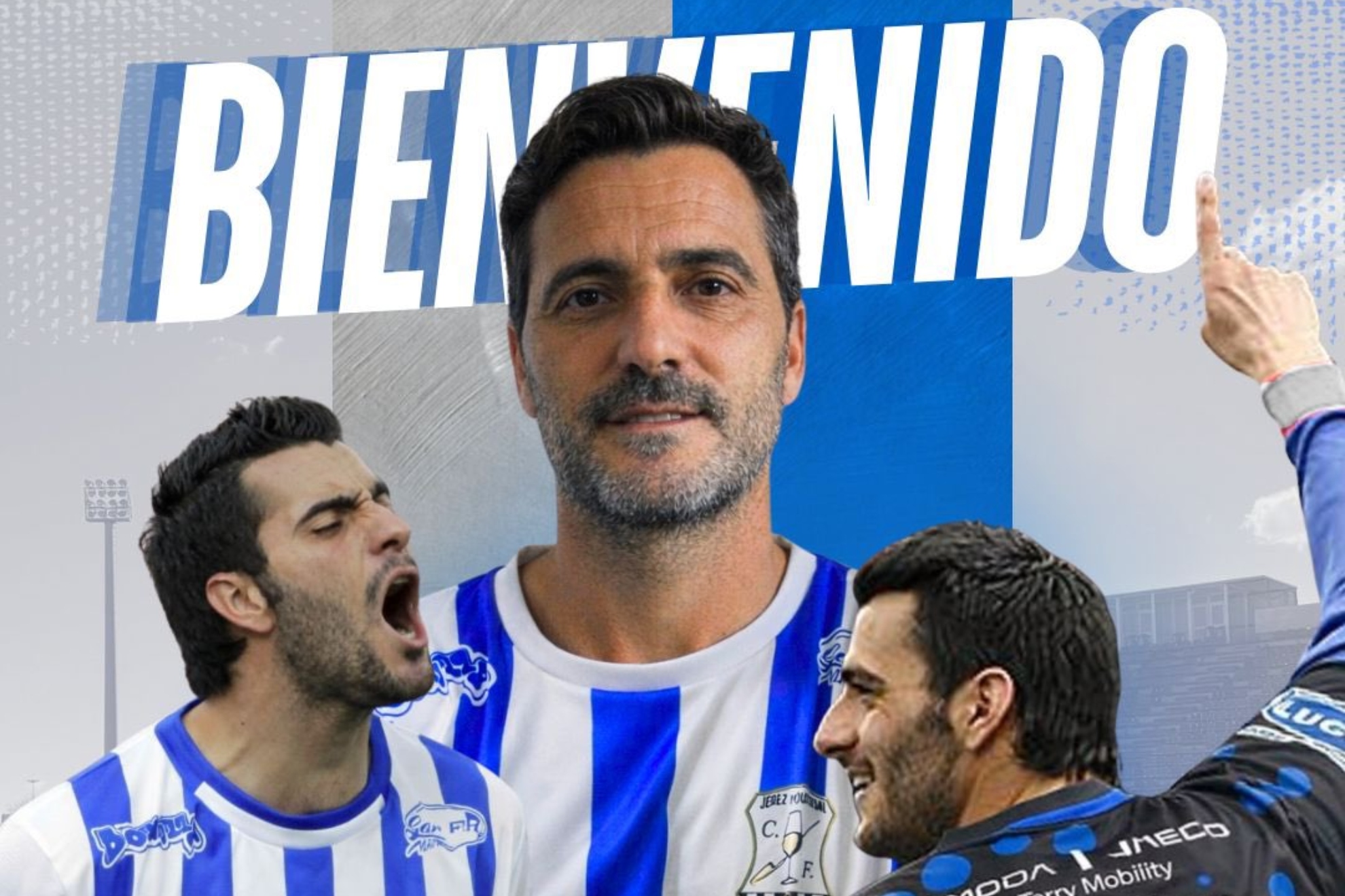 Dani Güiza posando como nuevo jugador del Jerez Industrial.