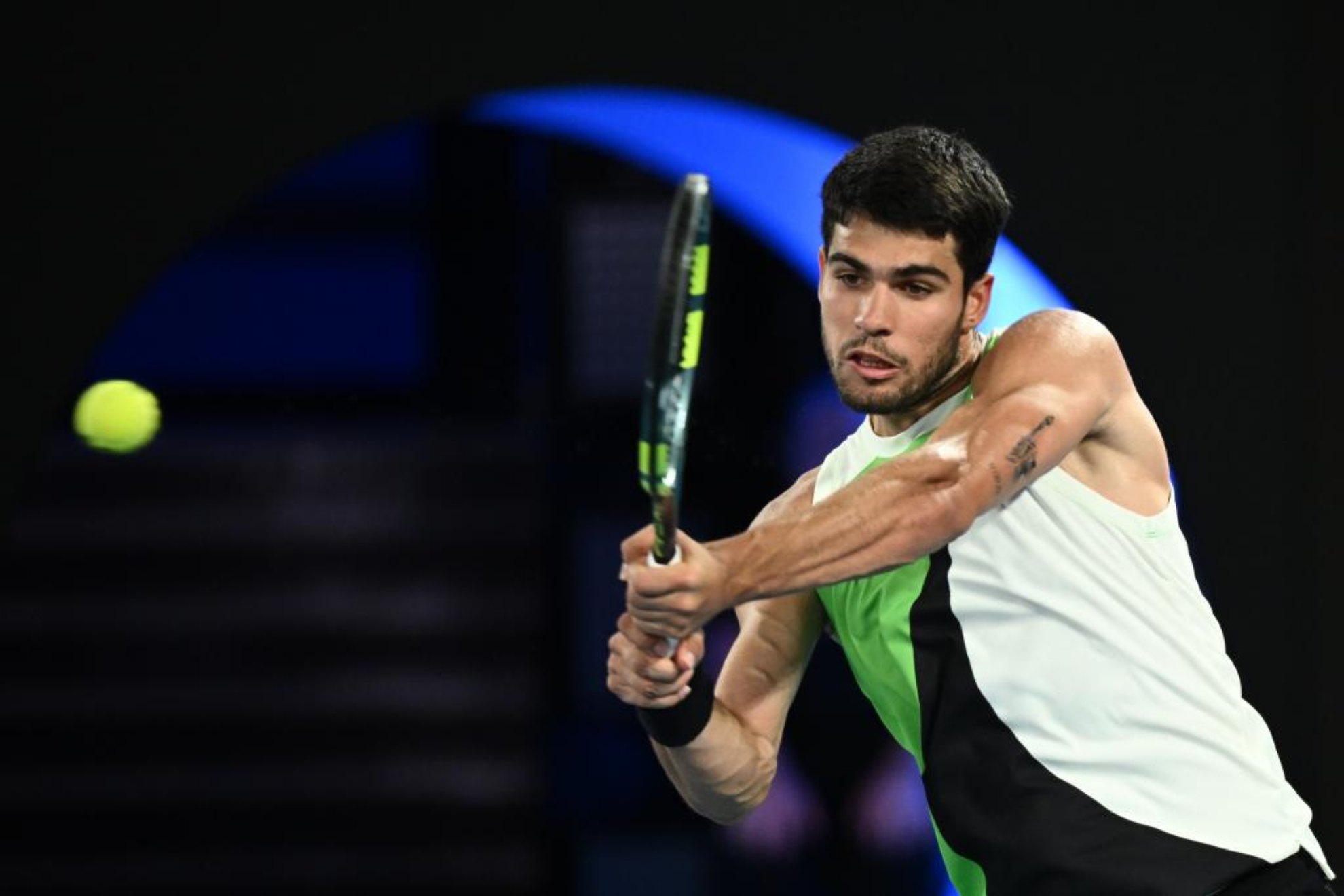 Carlos Alcaraz, en el Open de Australia.