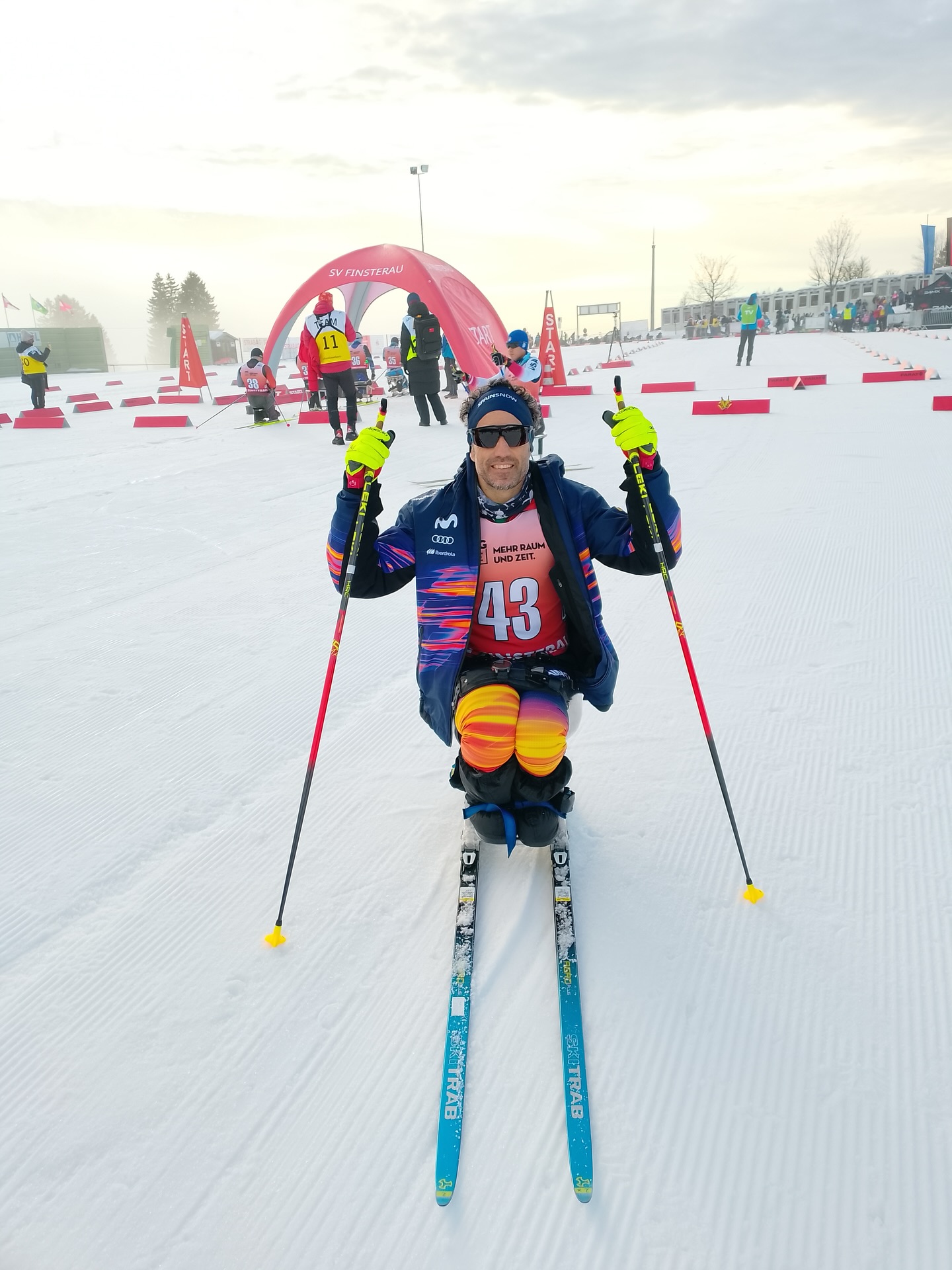 Higinio Rivero, primer español en competir en biatlón.