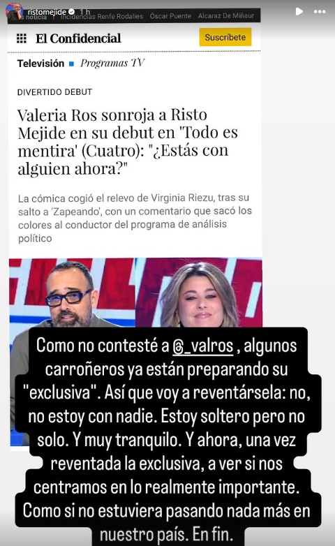 Story de Risto Mejide