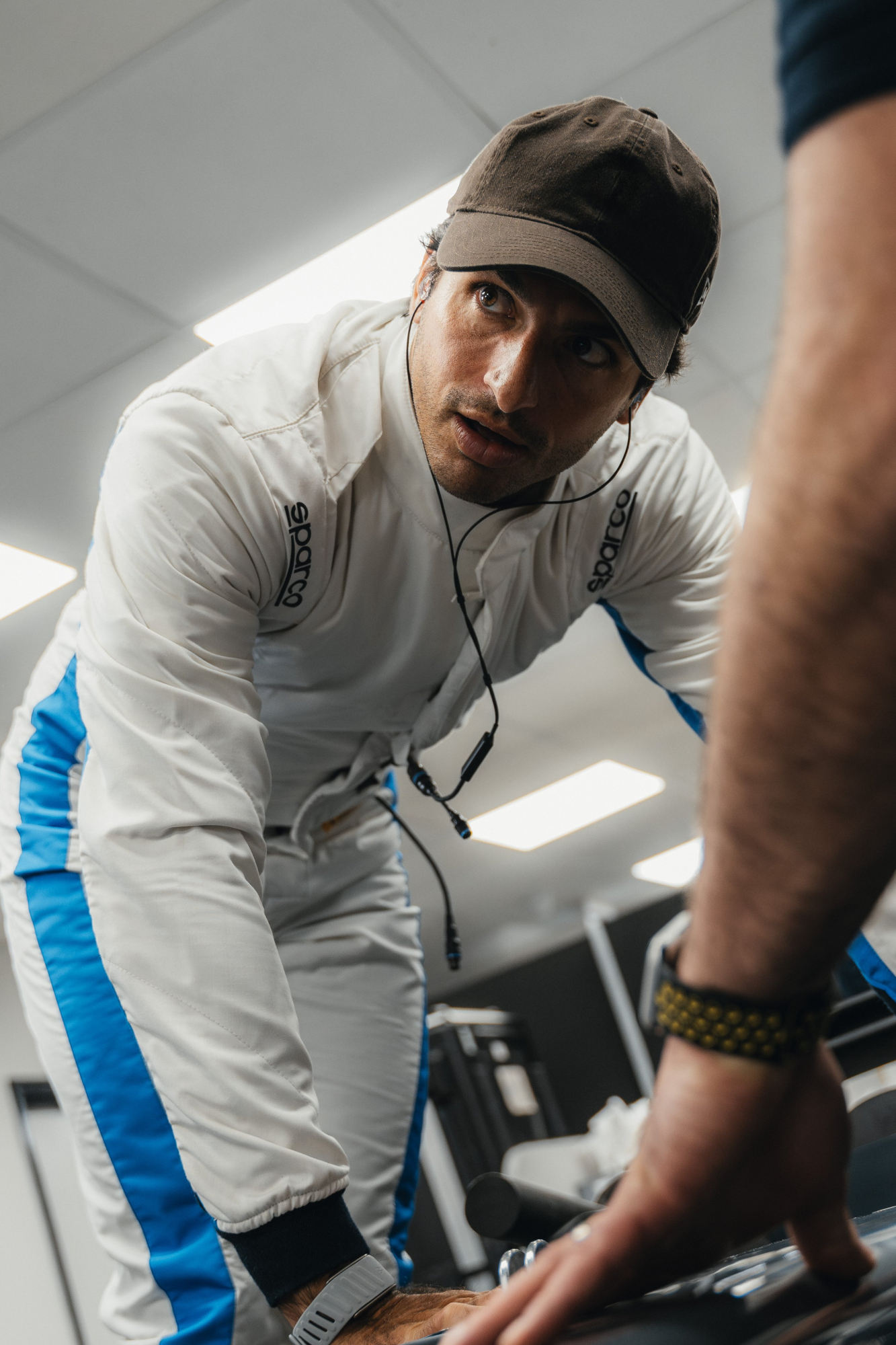 Sainz, en la fábrica.