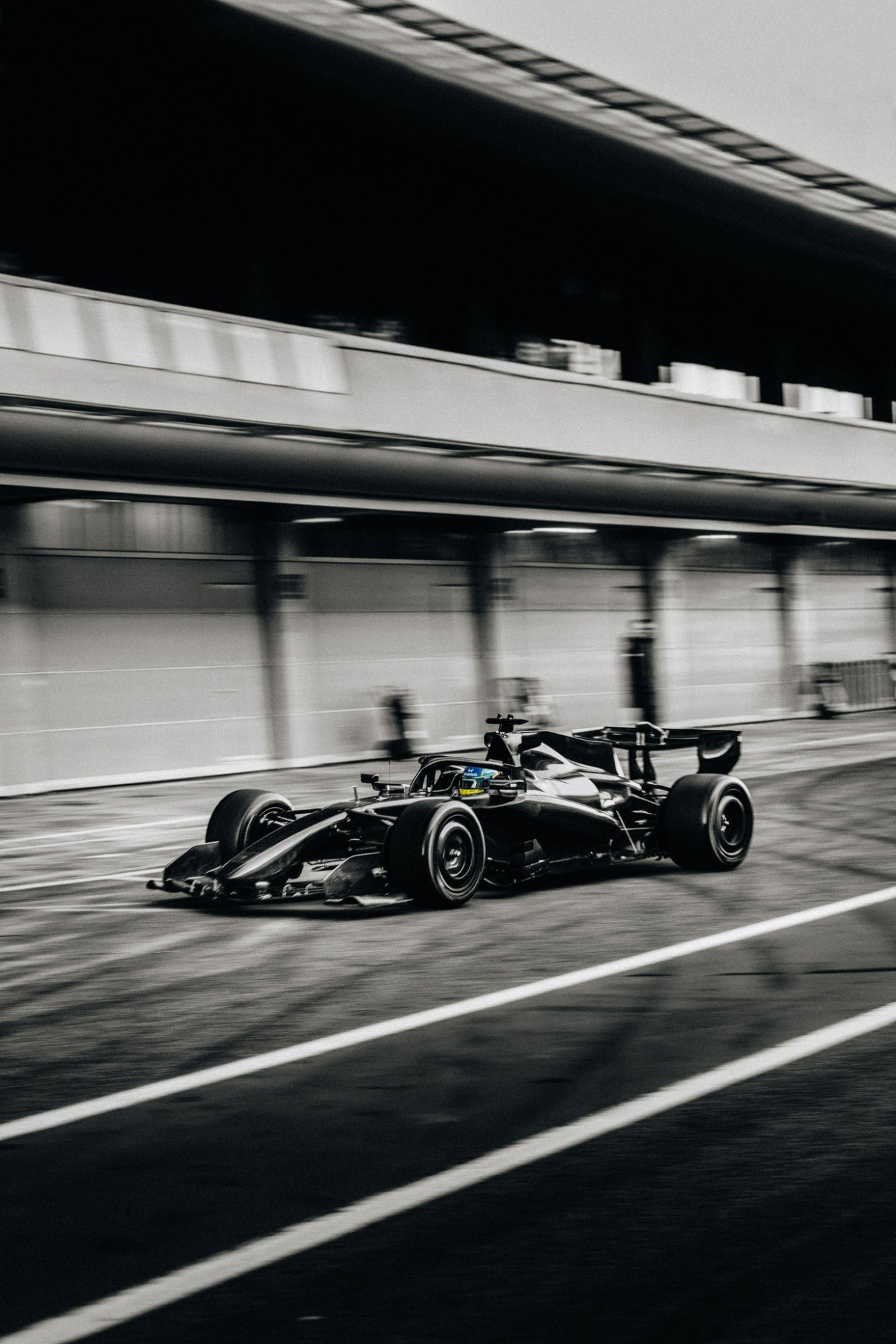 Alonso, en el coche.