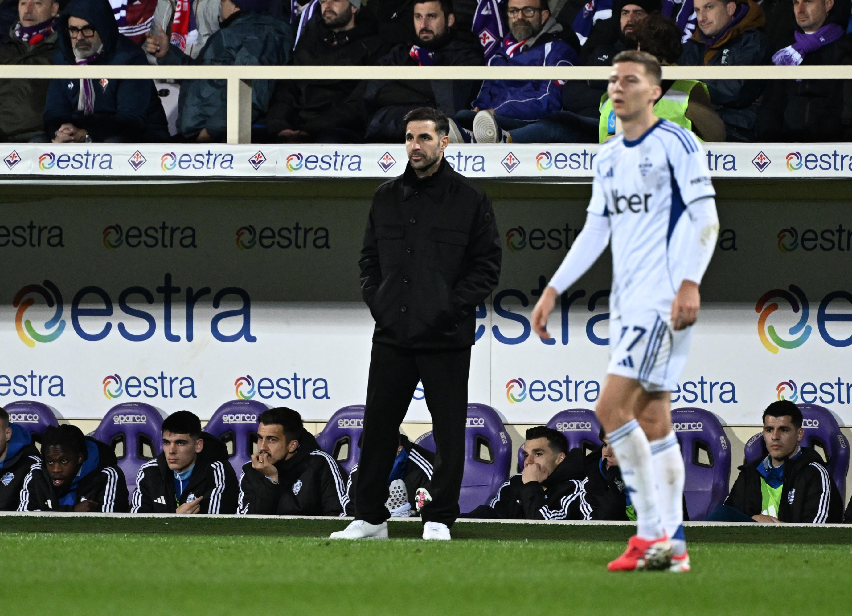 Fábregas, durante l'ultima partita contro la Fiorentina