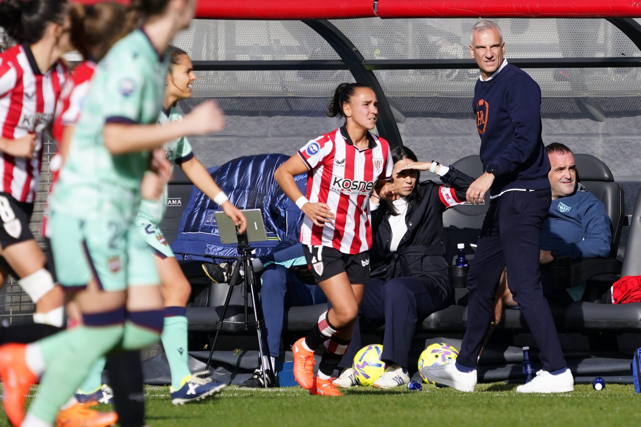 Nerea Nevado, durante un partido del Athletic Club en Lezama