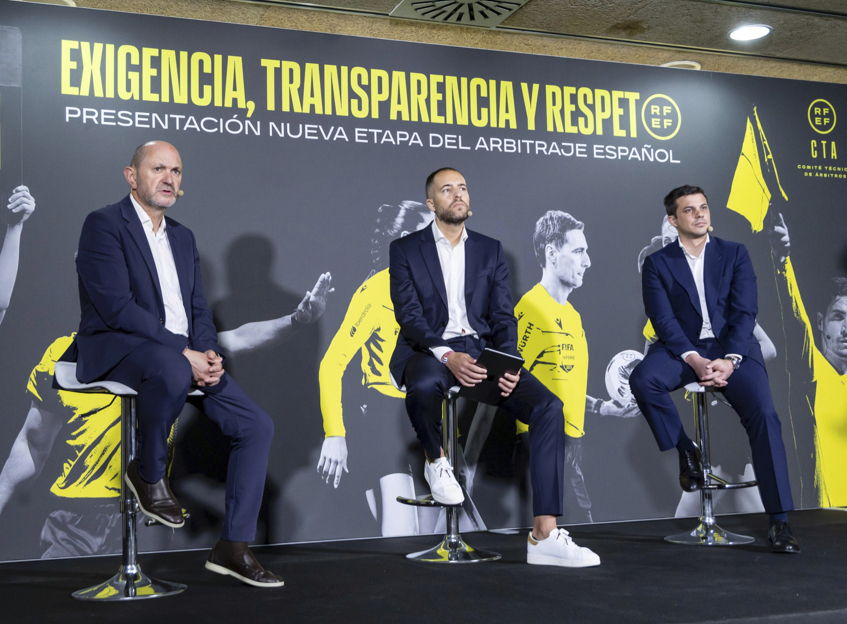 De izquierda a derecha: Rafael Louzán, Fran Soto y Álvaro de Miguel