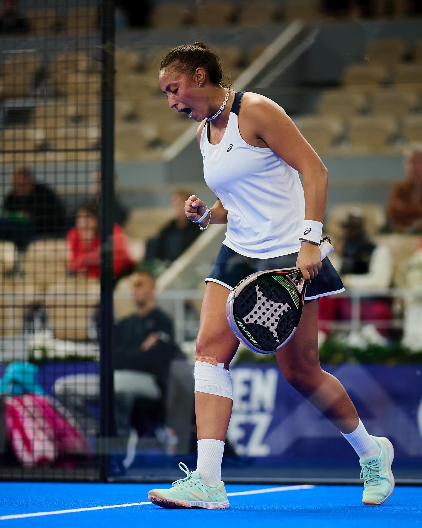 Raquel Segura en Roland Garros durante el París Major.