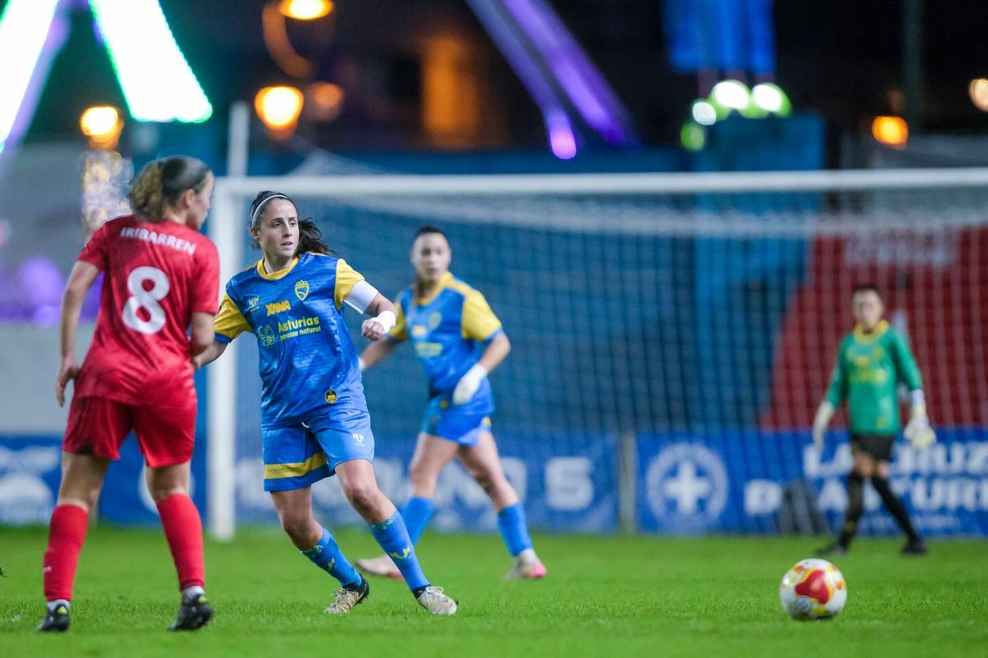 Isabel Corte 'Isina' durante un partido con la selección asturiana.