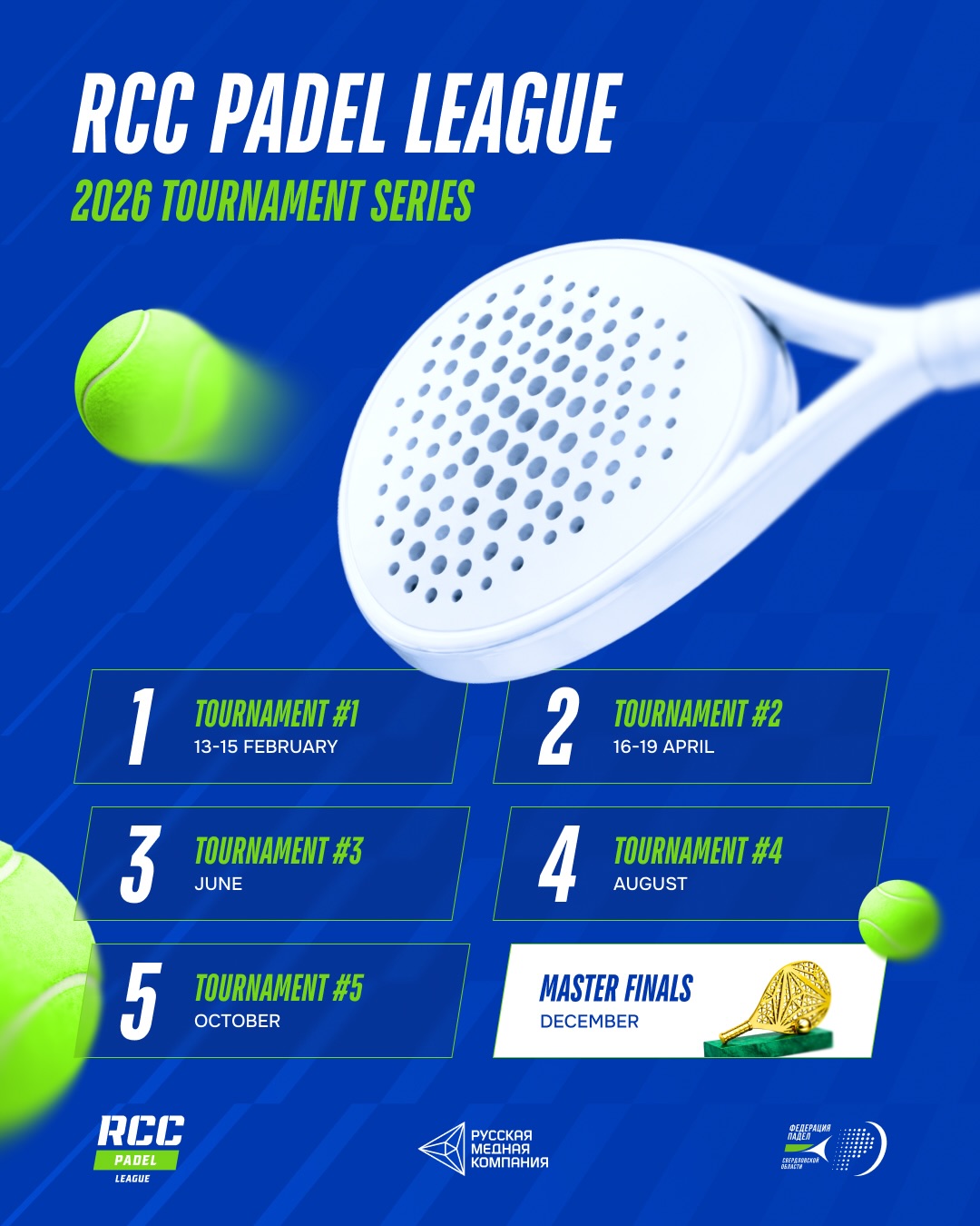 El calendario de RCC Pádel.