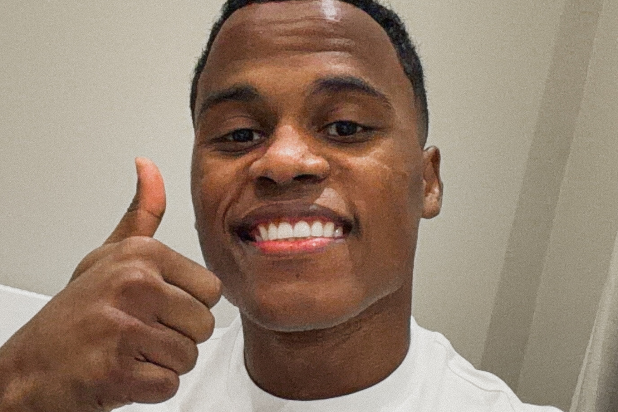 Jhon Arias celebra su traspaso al Palmeiras.