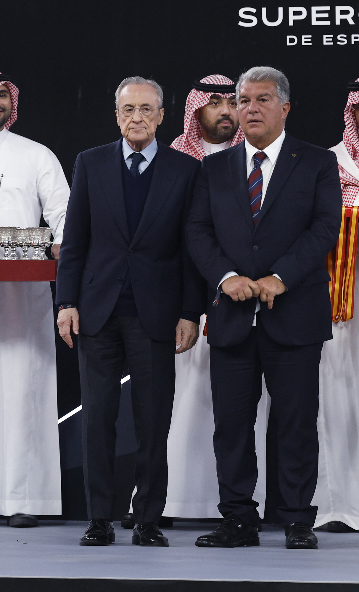 Florentino Pérez y Joan Laporta, en la pasada Supercopa.