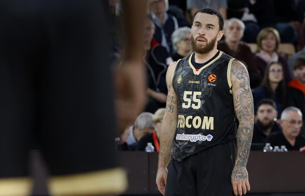 Mike James, en un momento del partido entre Monaco y Baskonia de este viernes.
