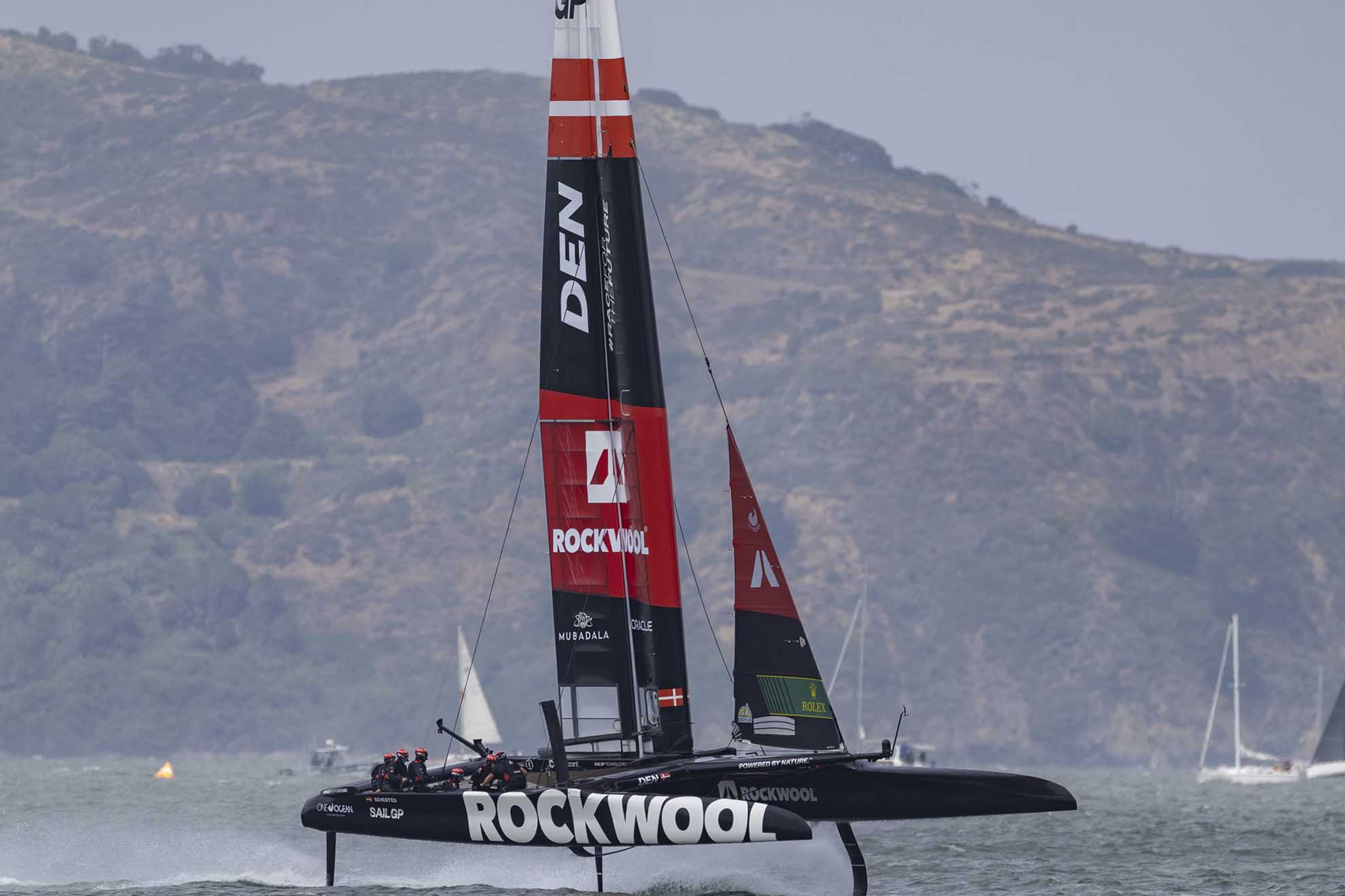 La embarcación danesa Rockwool durante la prueba celebrada en San Francisco