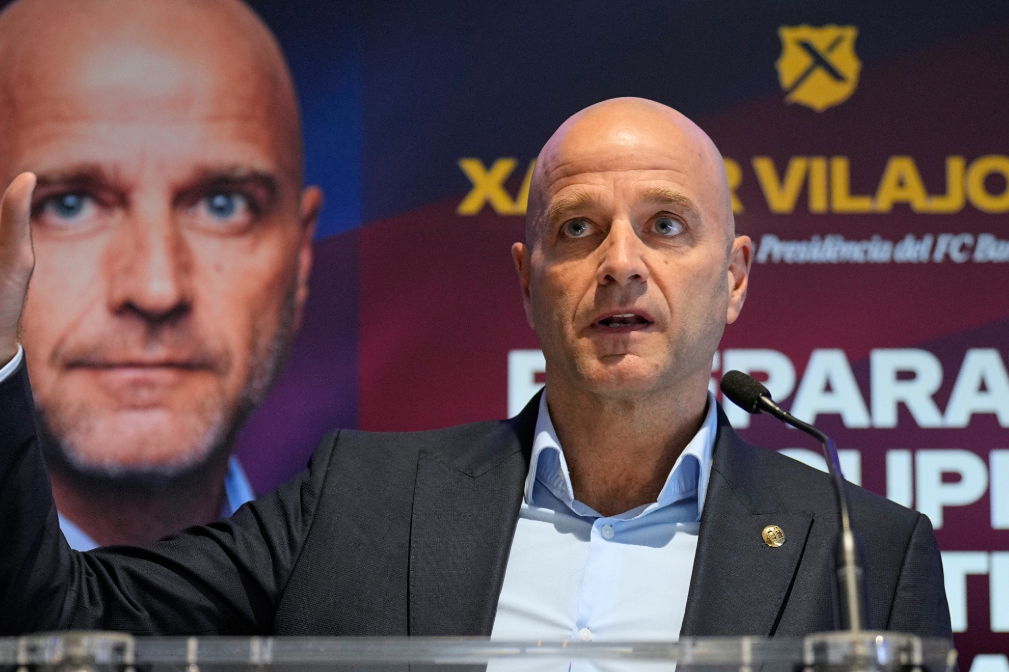 Xavier Vilajoana durante un acto electoral.