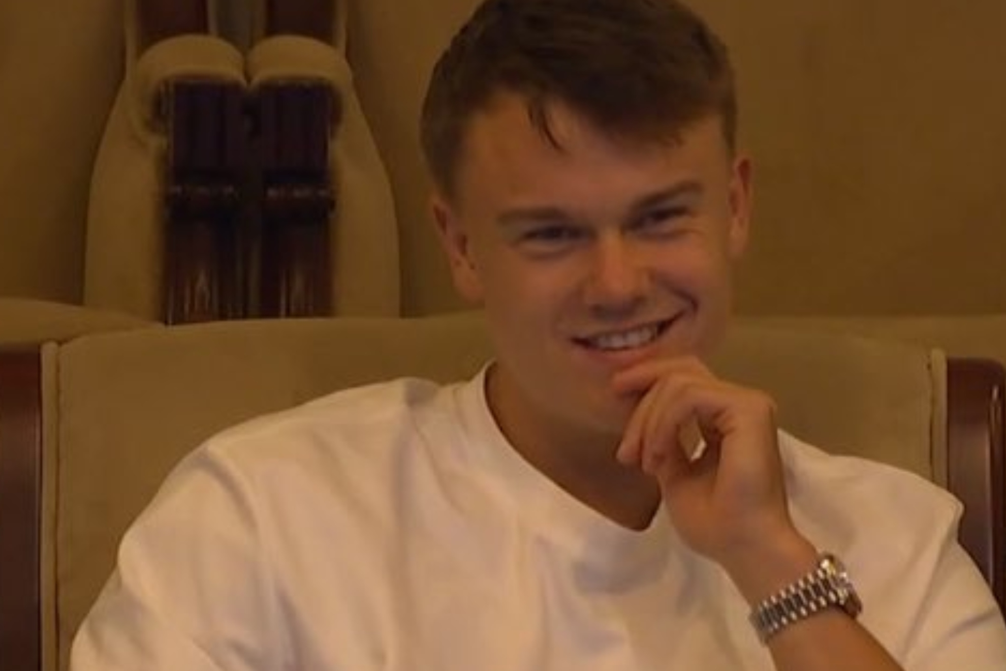 Rune, en la grada del torneo de Doha.