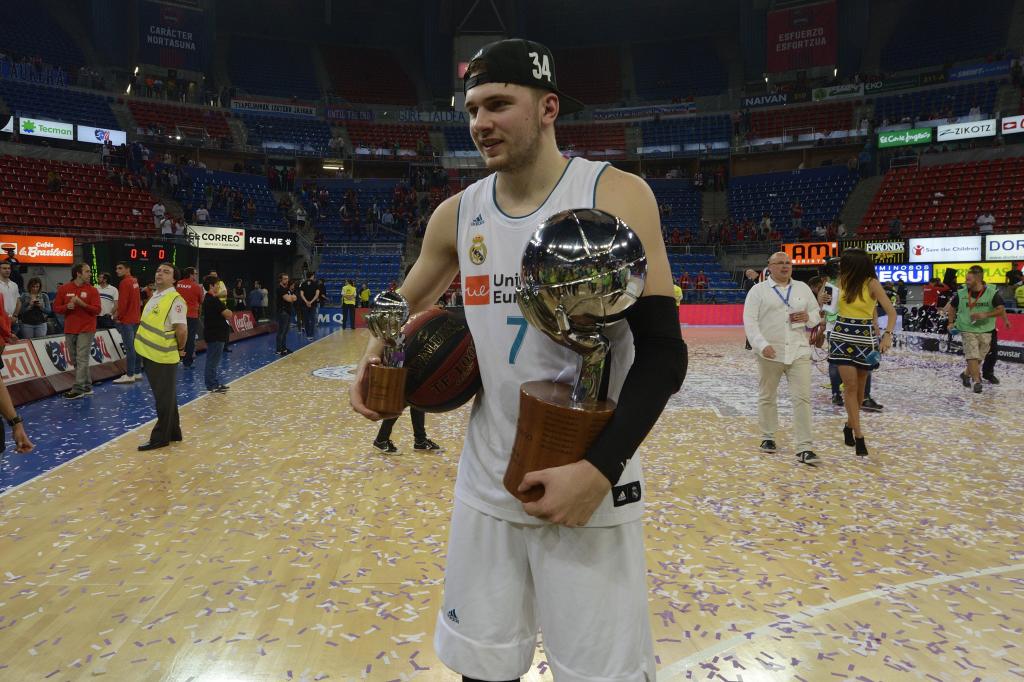 Luka Doncic, después de ganar la Liga Endesa de 2018.