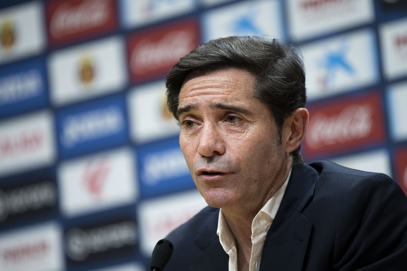 Marcelino en rueda de prensa