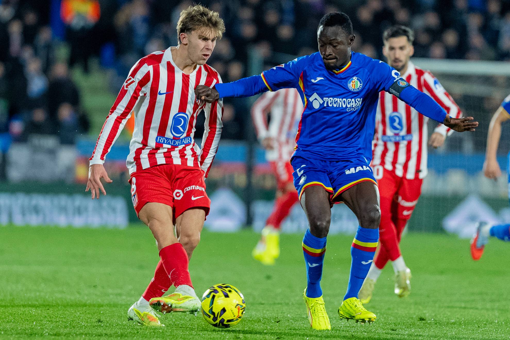 Djené en el partido ante el Atlético de Madrid.