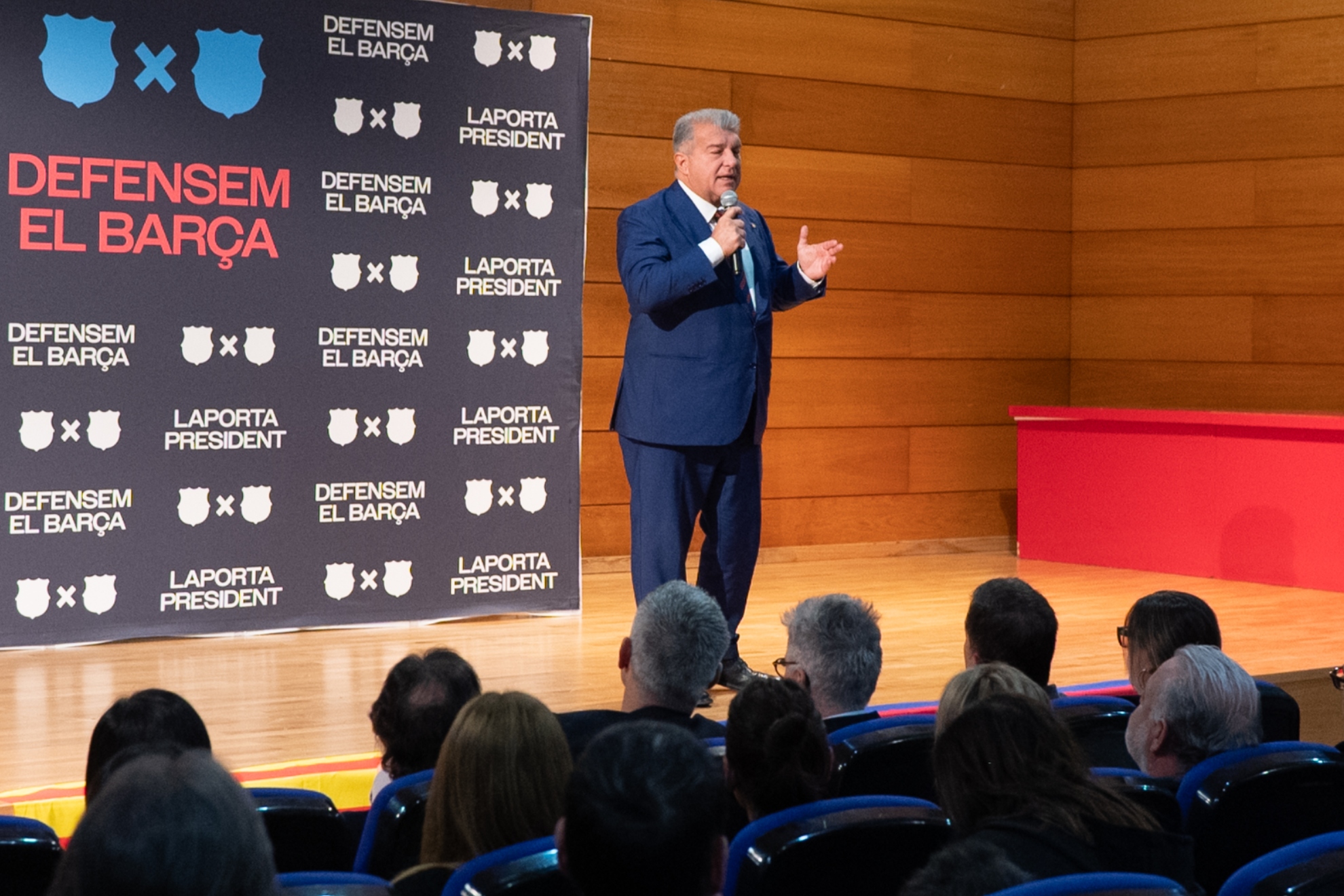 Laporta, en un acto electoral.