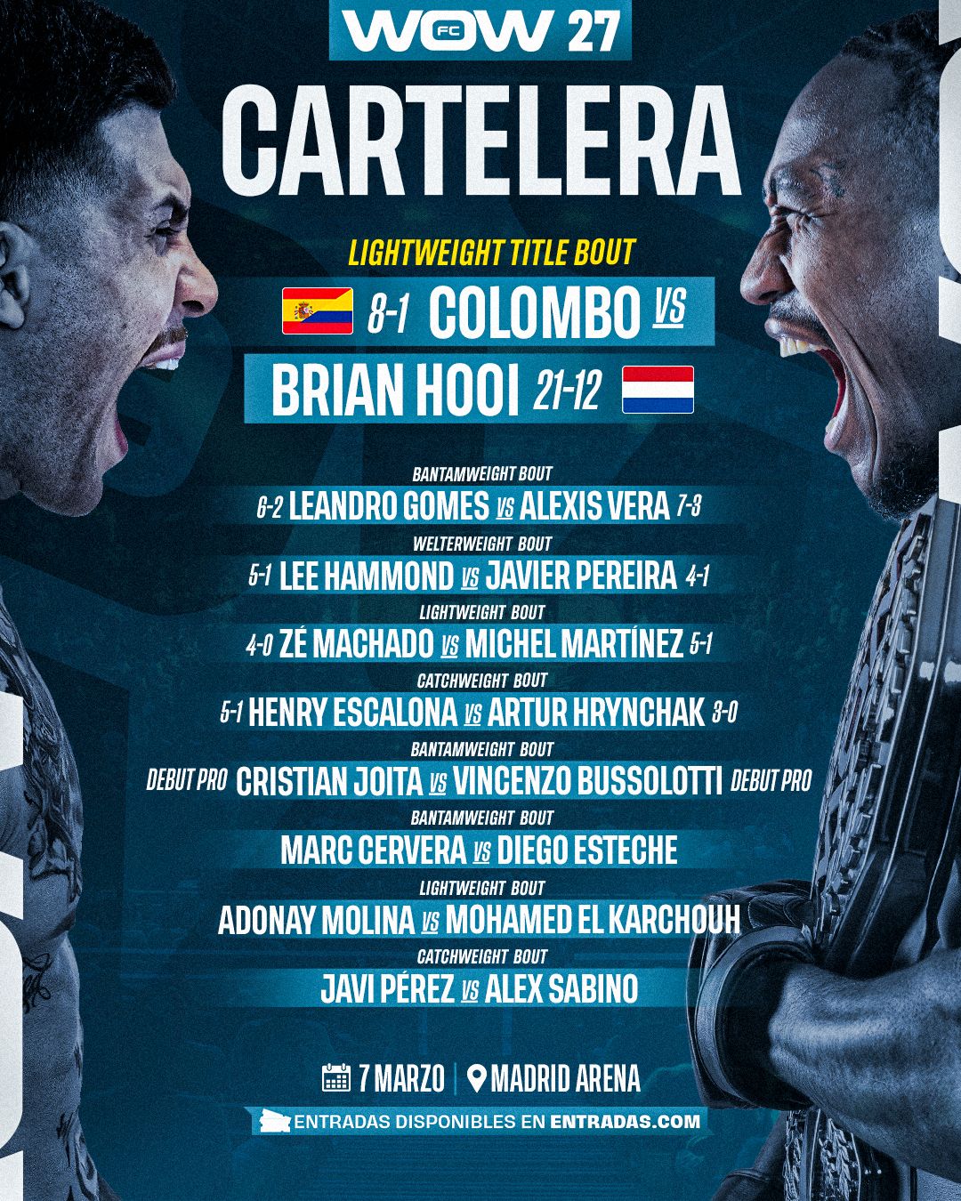 Cartel completo de WOW 27.