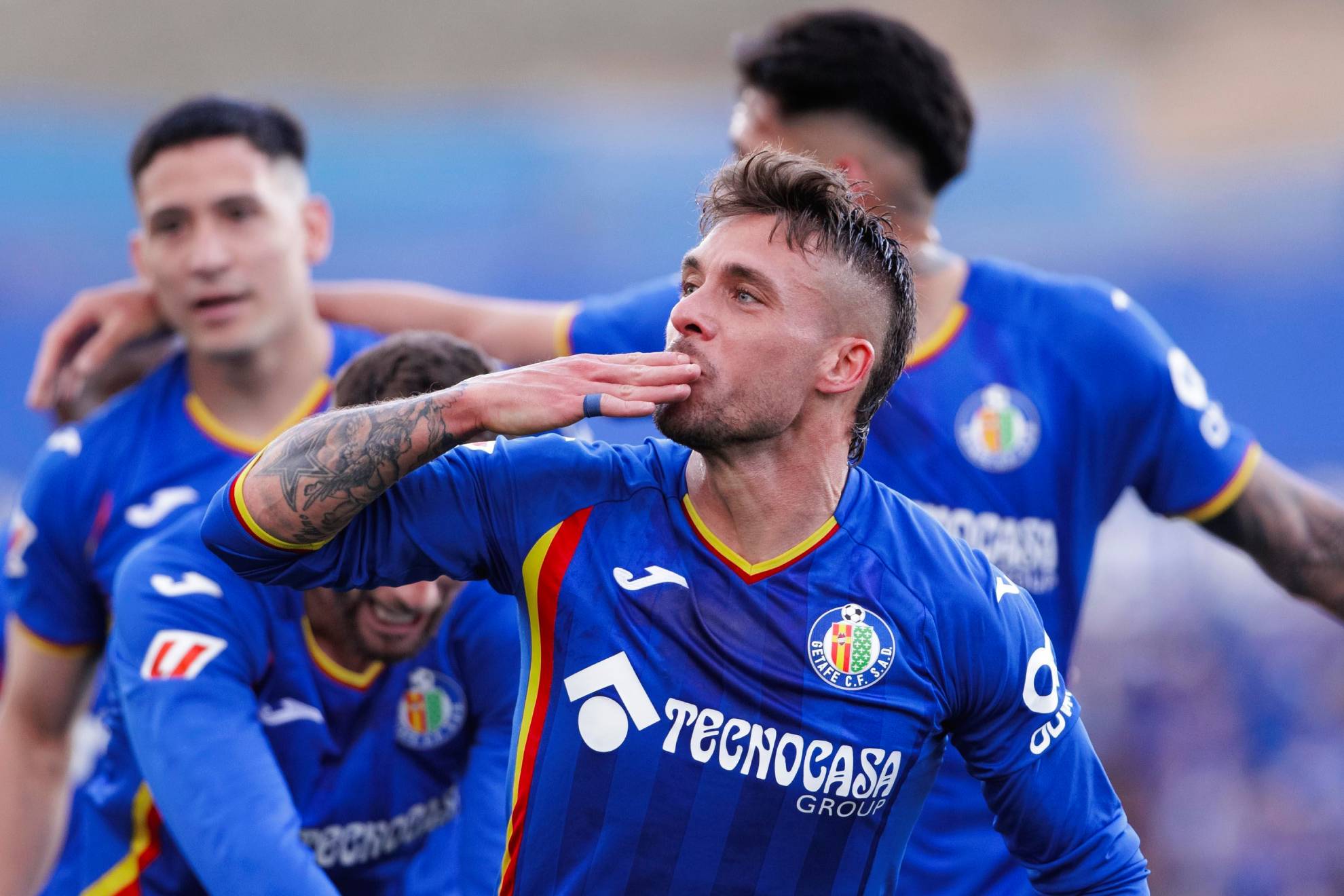 Kiko Femenía celebra el triunfo por 2-0 ante el Betis