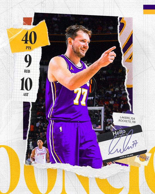 Doncic vuelve a meter 40 puntos y hace lo que la NBA no ha visto en más ...