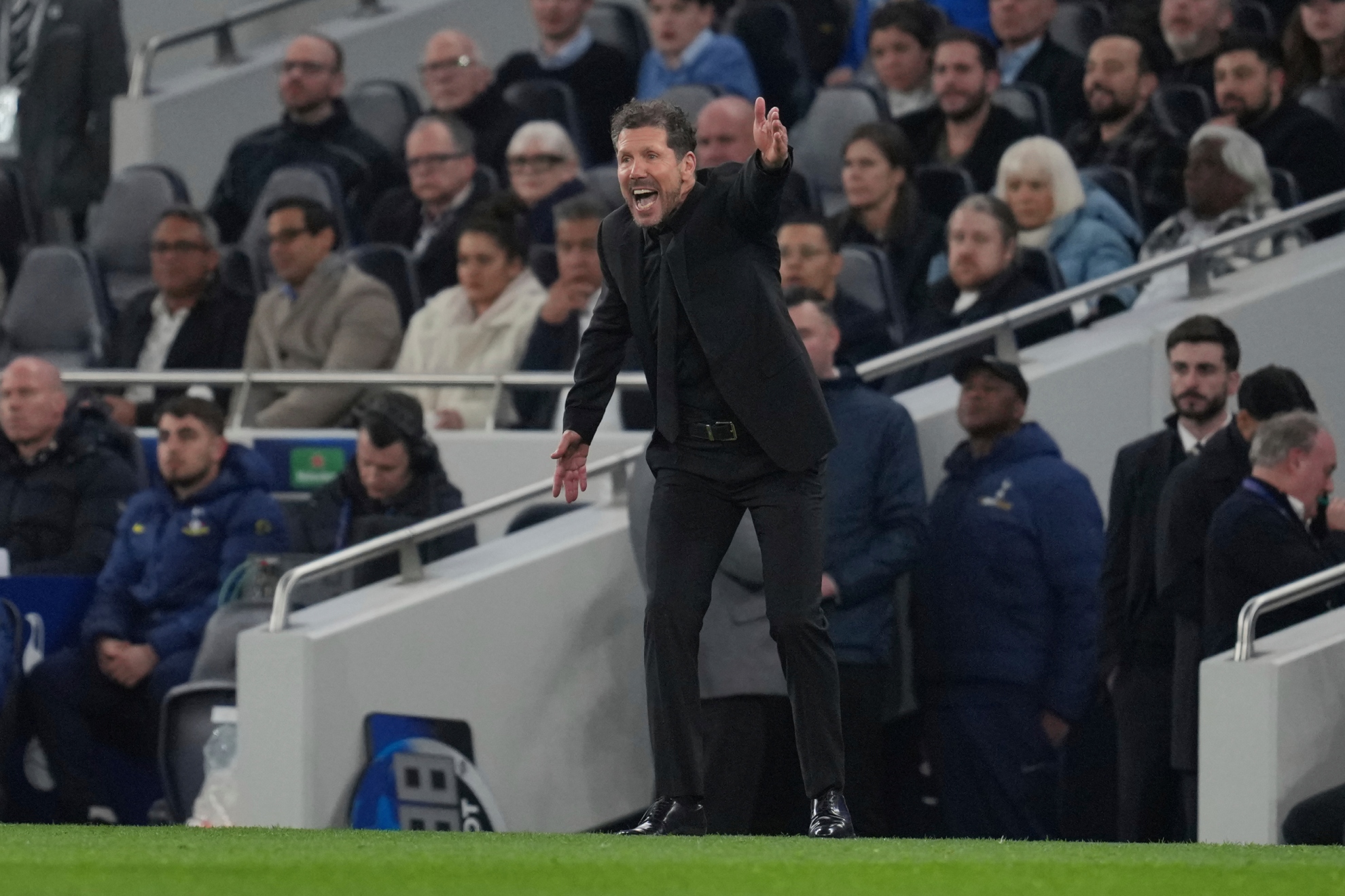 Simeone, durante el choque ante el Tottenham.