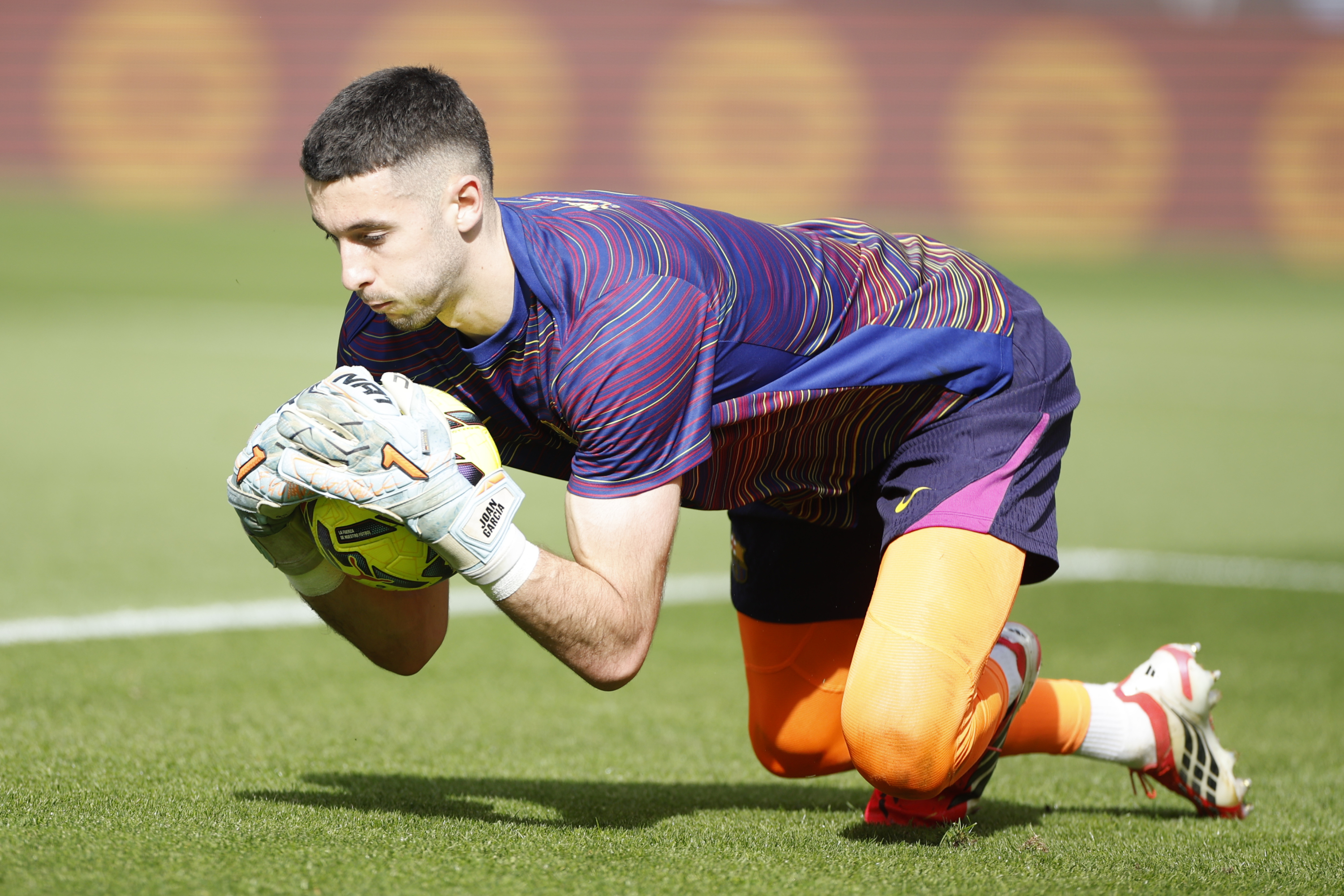 Joan García, en un entrenamiento