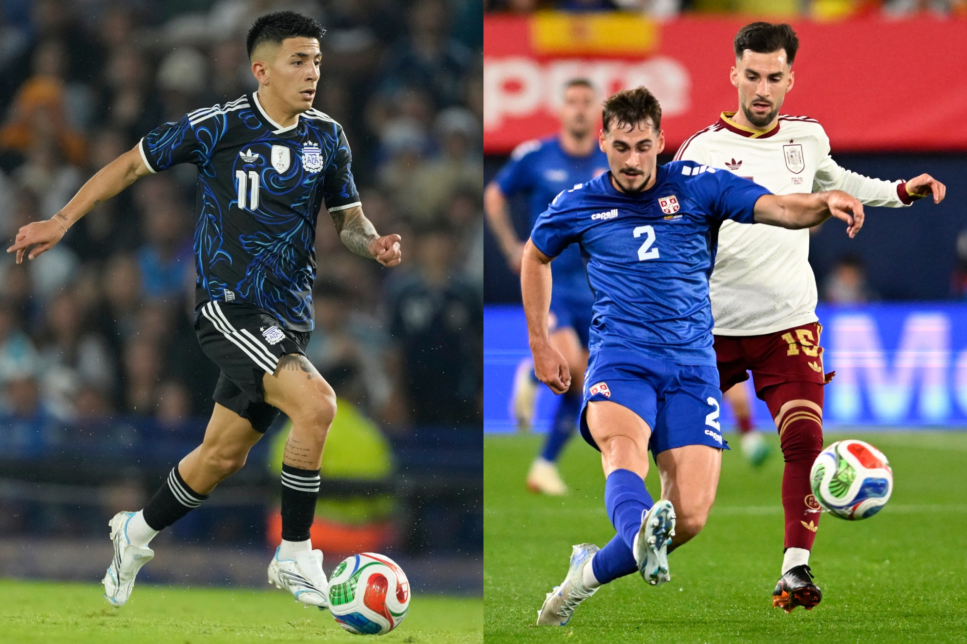 Almada y Baena, con sus selecciones.