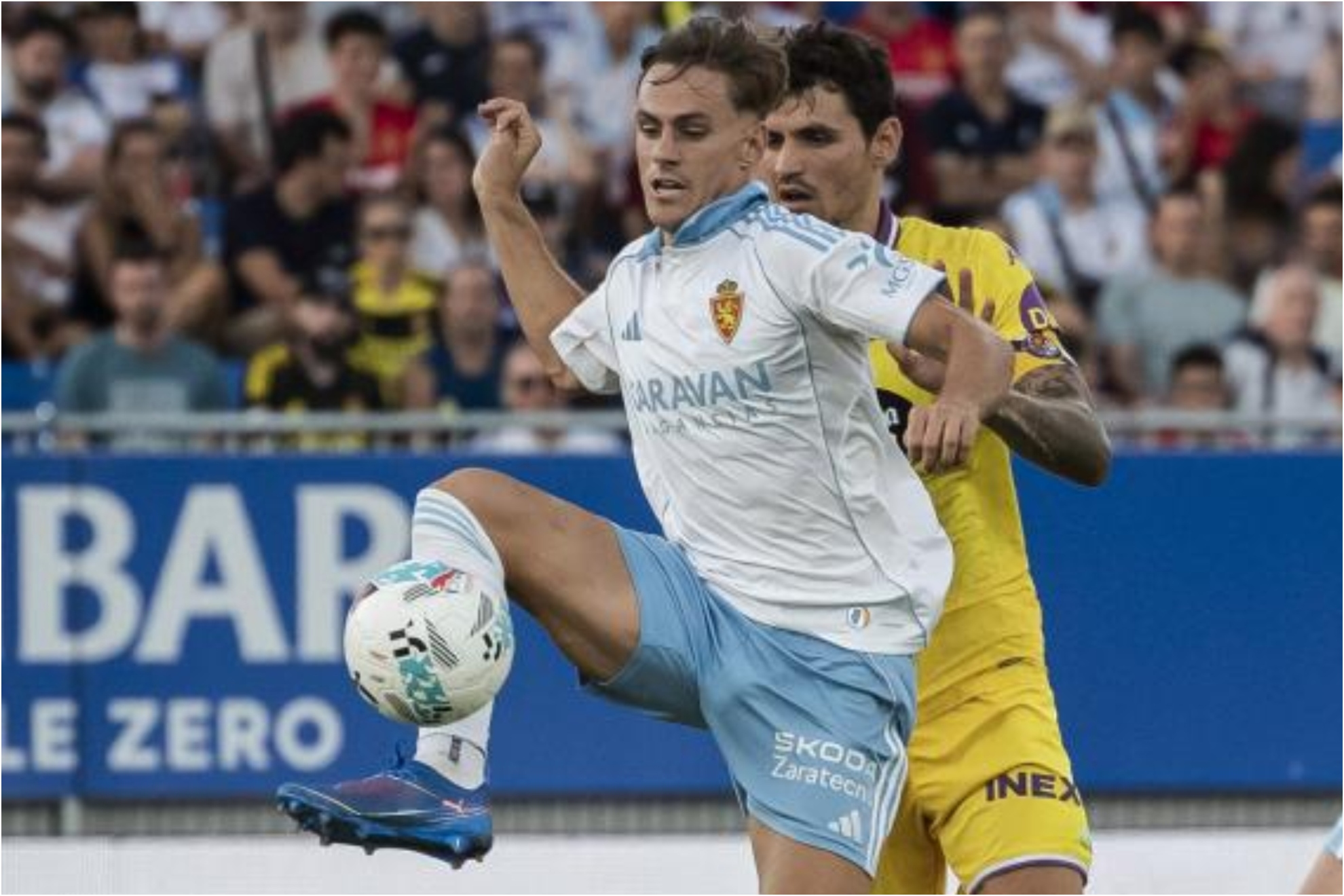 Dani Gómez, en un duelo liguero.