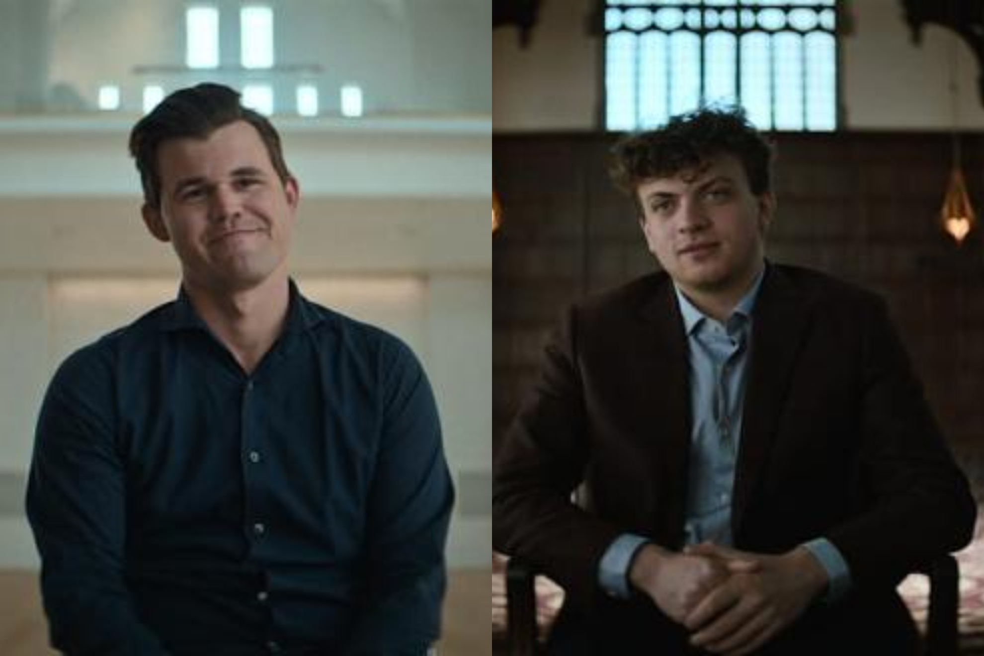 Magnus Carlsen y Hans Nieman.