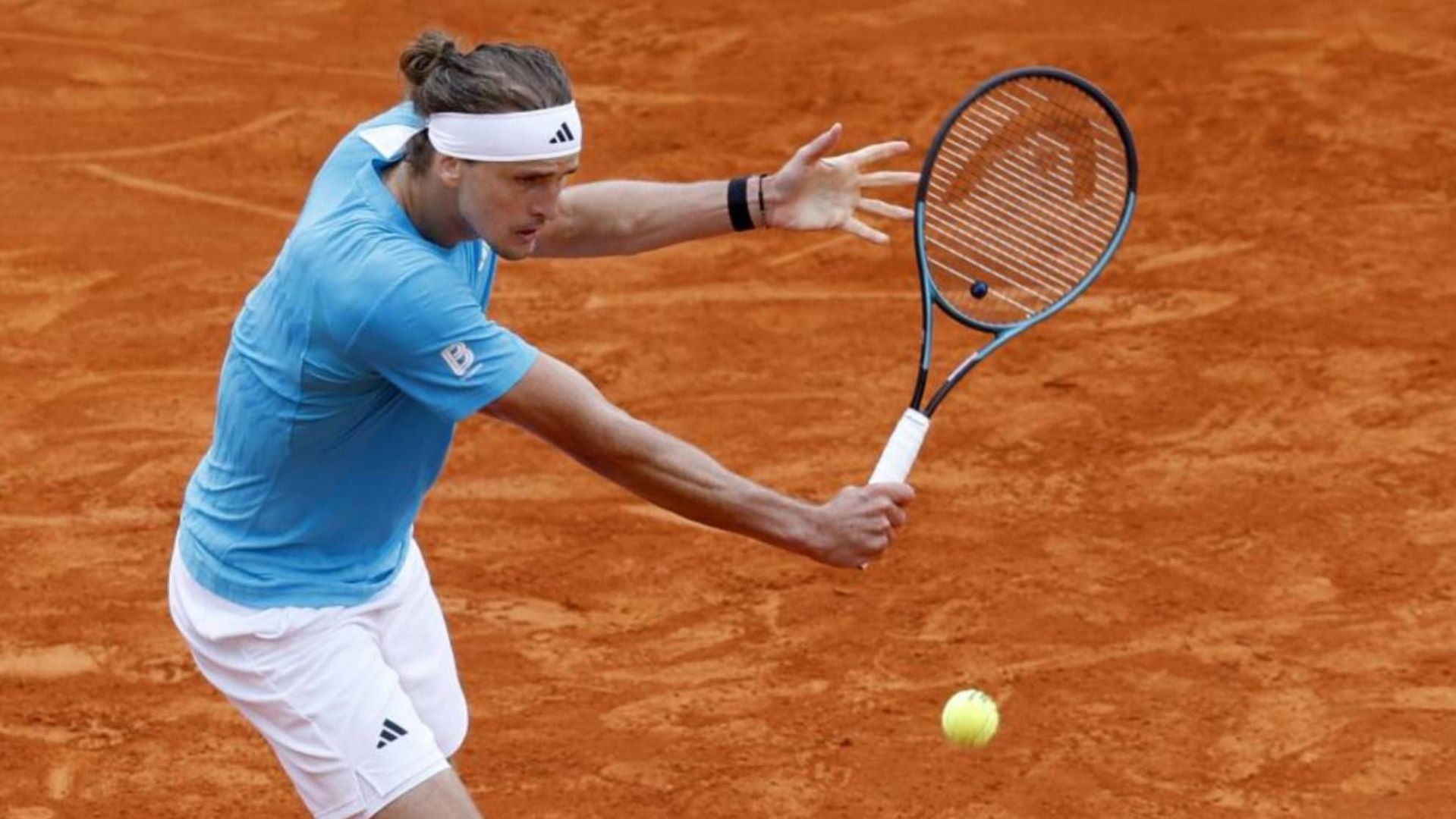 Alexander Zverev, en su partido ante Cristian Garín.