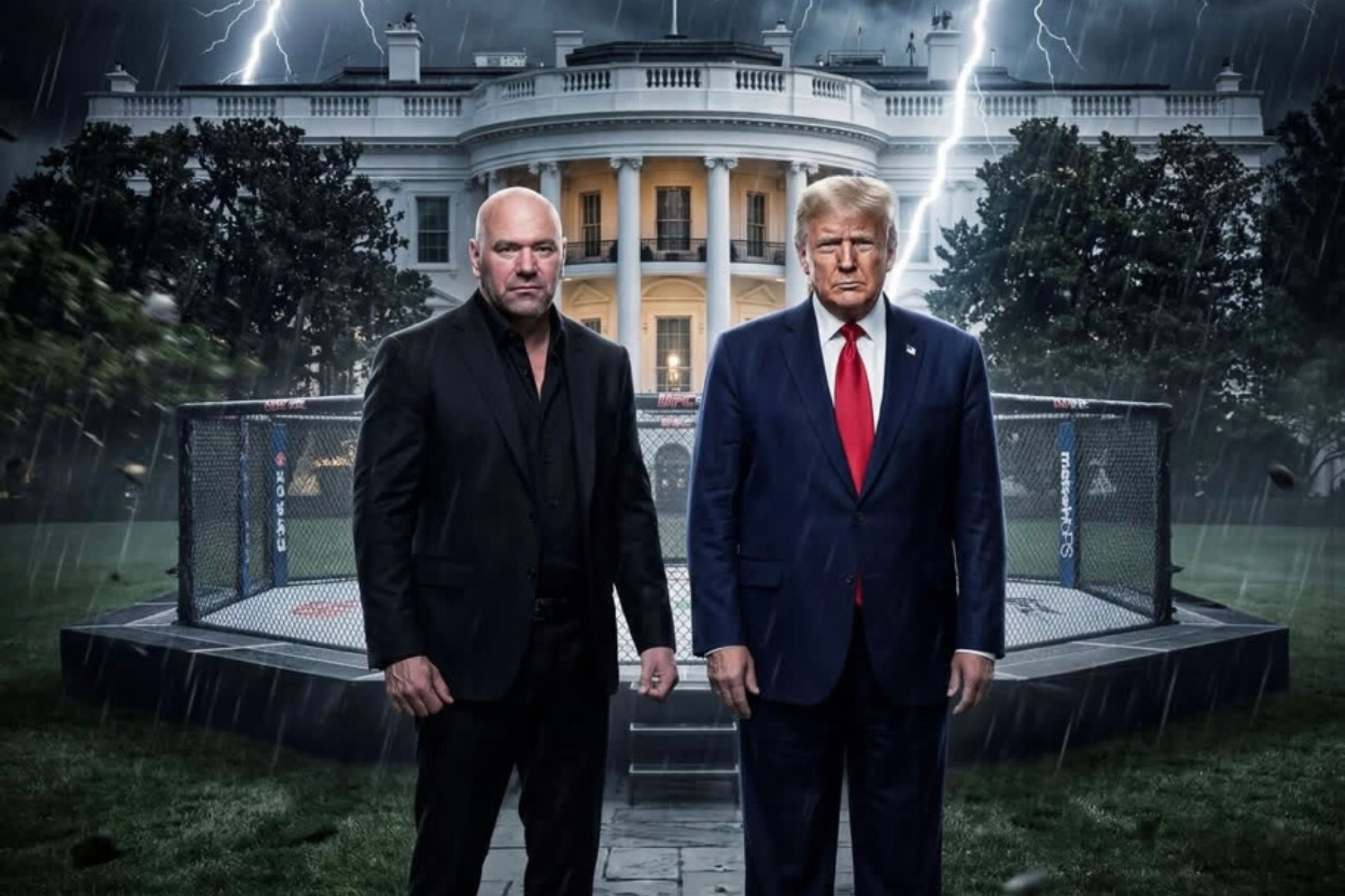 Donald Trump eagerly awaits the arrival of the UFC at the White House: this image with Dana White says it all