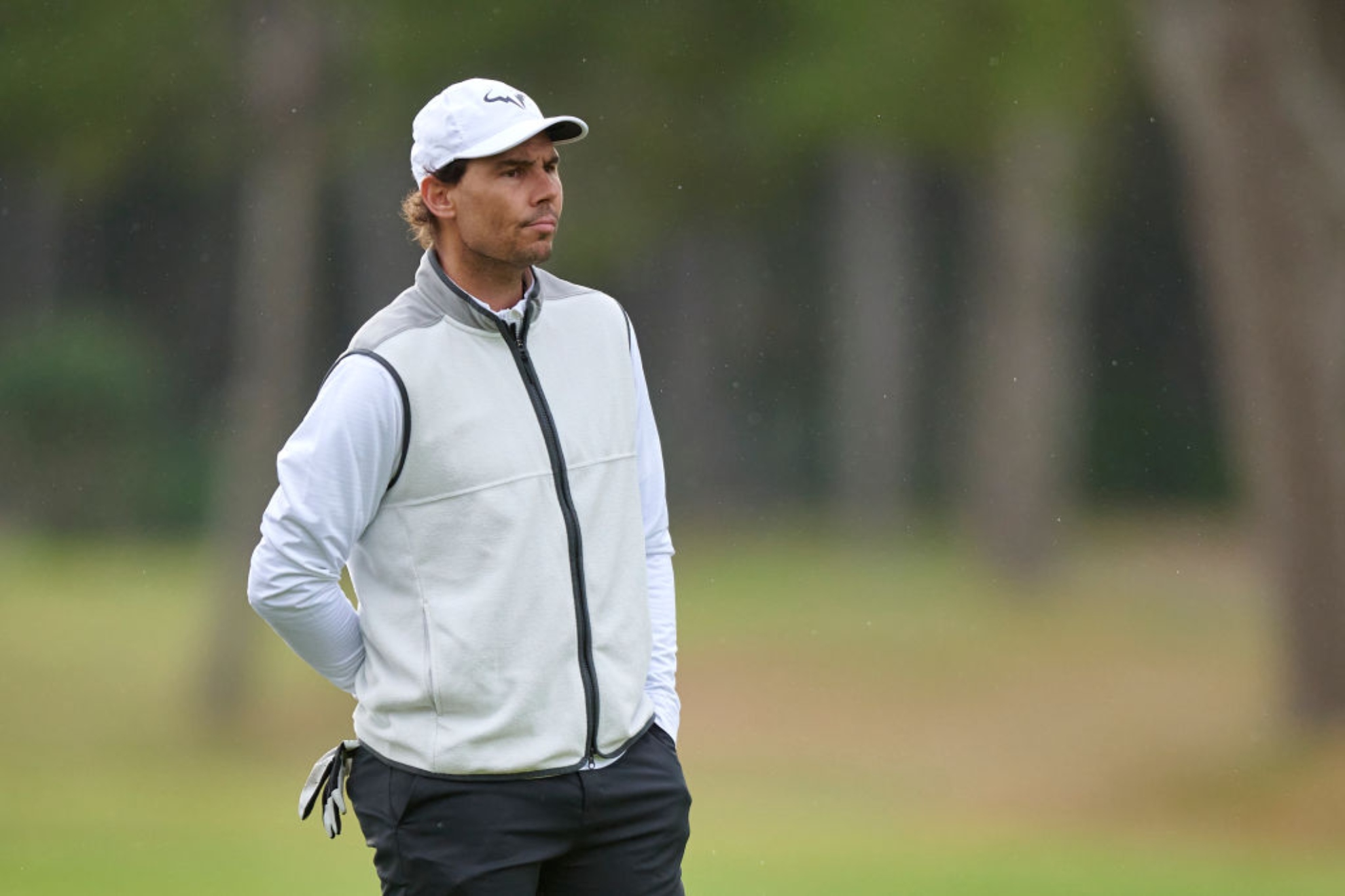 Rafa Nadal (39) en un torneo de golf